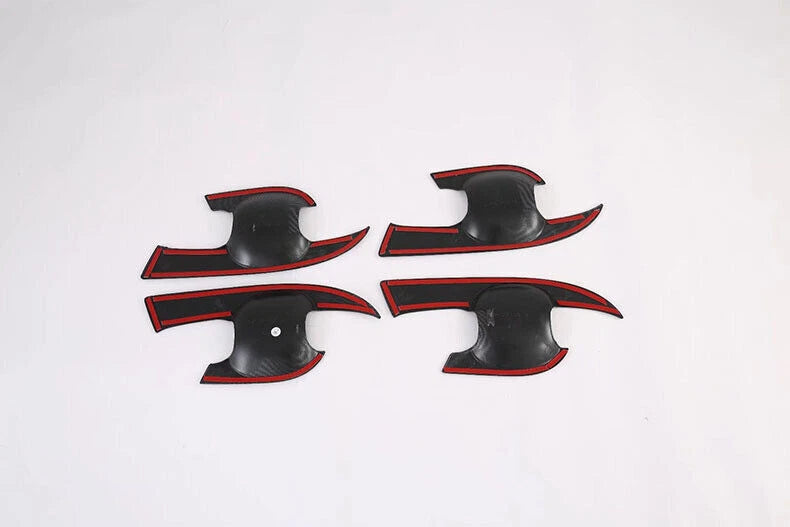 8Pcs Carbon Fiber Door Handle Bowl Cover Trim for Toyota Corolla (2019–2023)