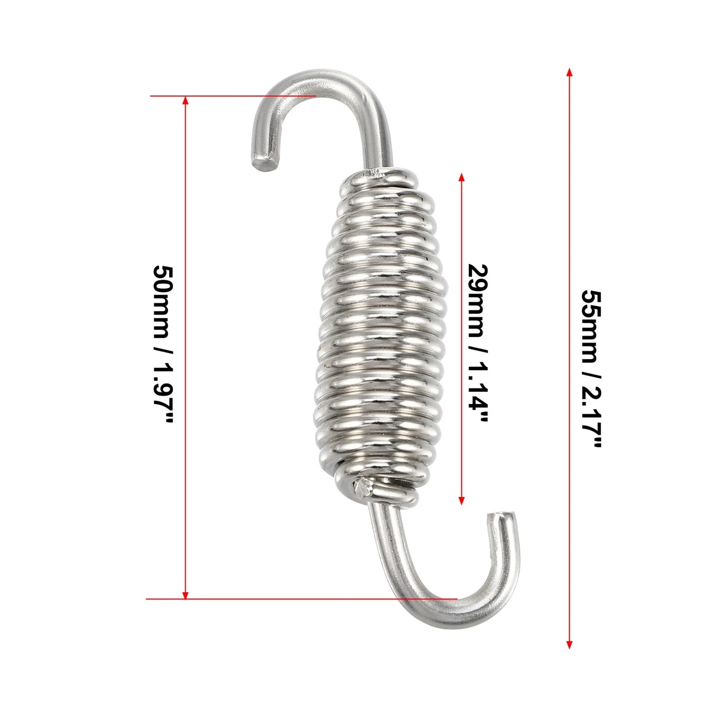 4 Pcs 55mm 2.17" Motorcycle Muffler Exhaust Pipe Spring for Motorcycle