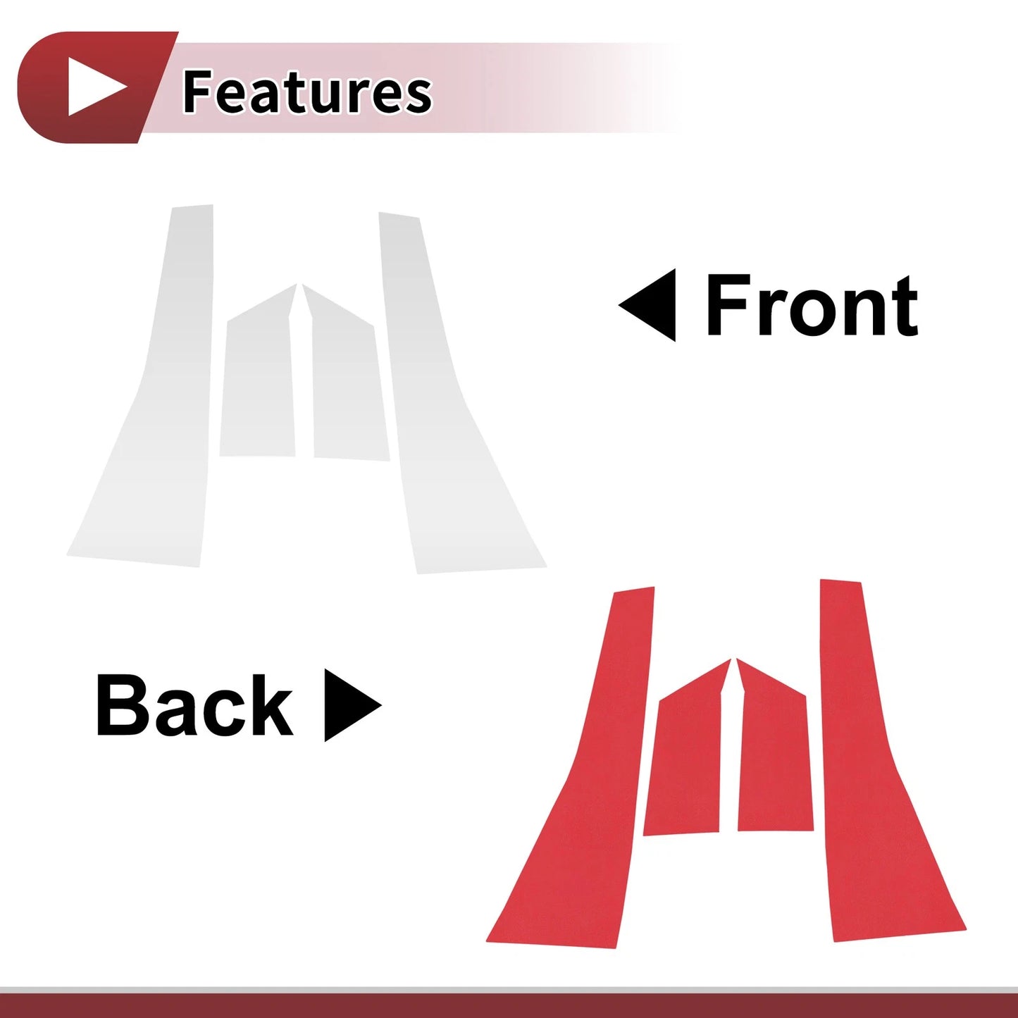 4pc Door Pillar Window Trim for Toyota Wish (2003–2009)