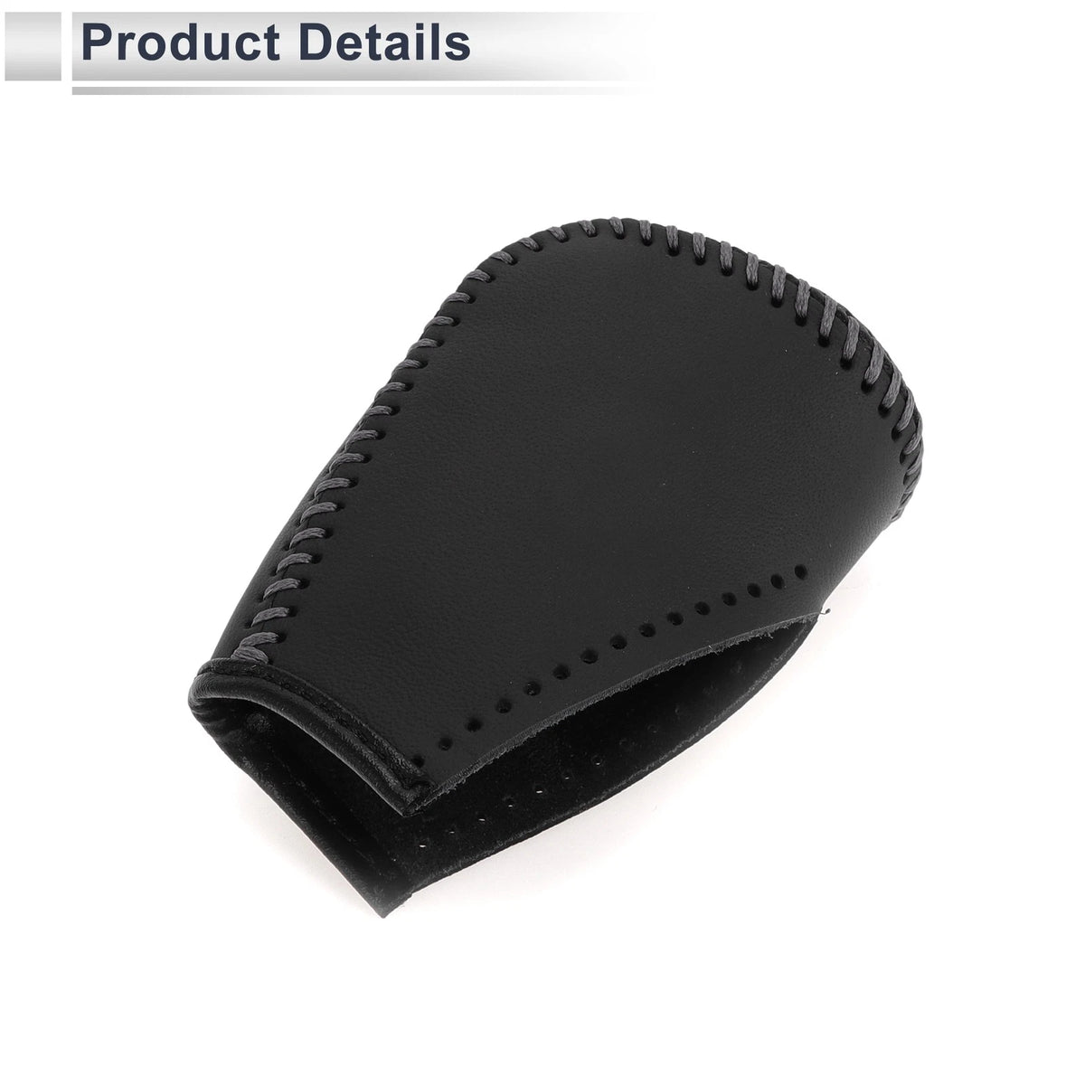 Black Grey Faux Leather Gear Shift Knob Cover for Toyota Corolla (2009-2013)