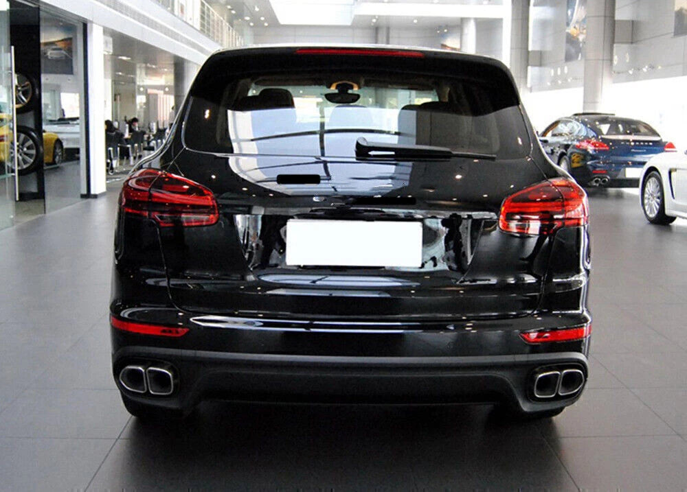 2 x Tail Exhaust Mufflers for Porsche Cayenne 958.2 V6 Base (2015-2017)