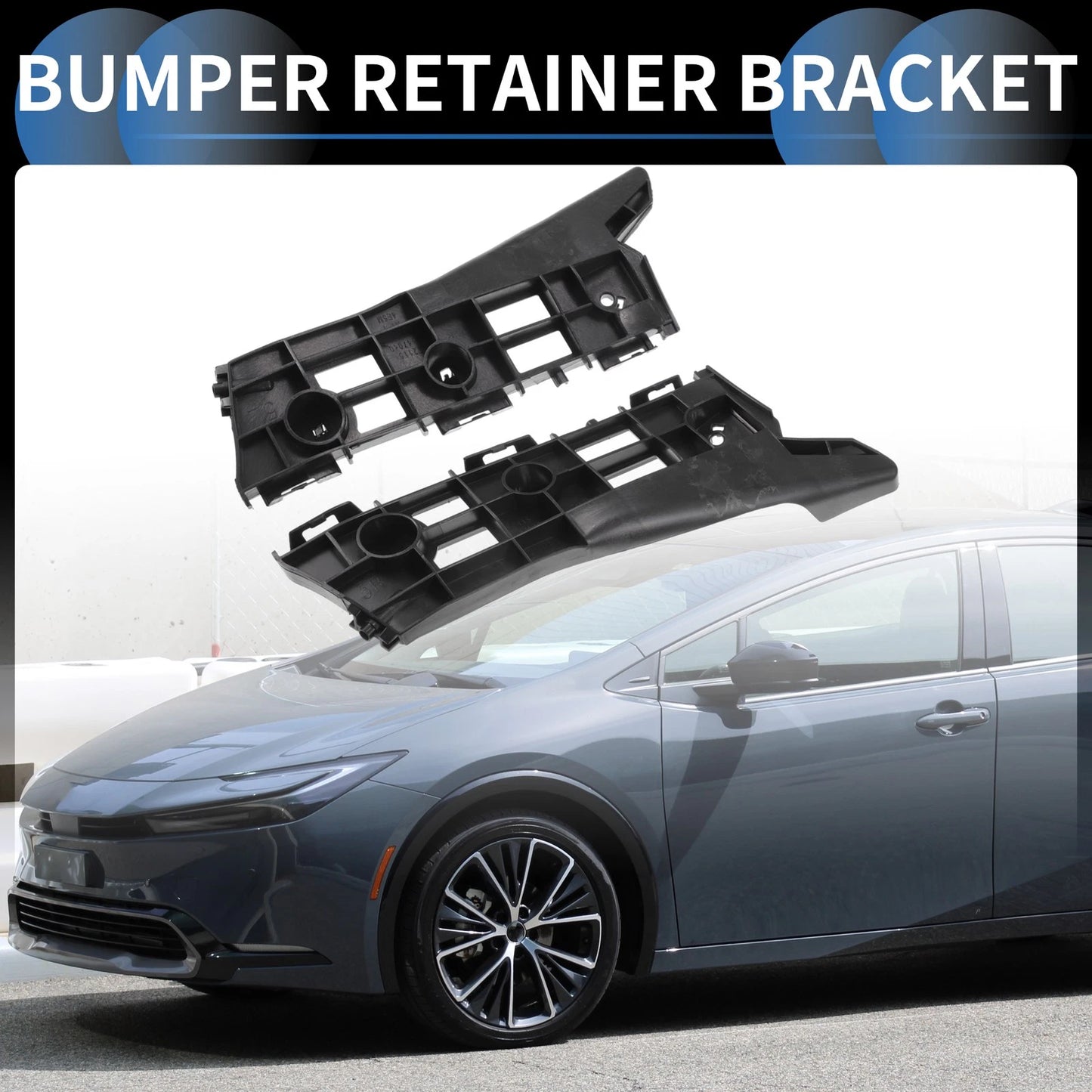 Pair Front Bumper Retainer Bracket for Toyota Prius (2010–2015)
