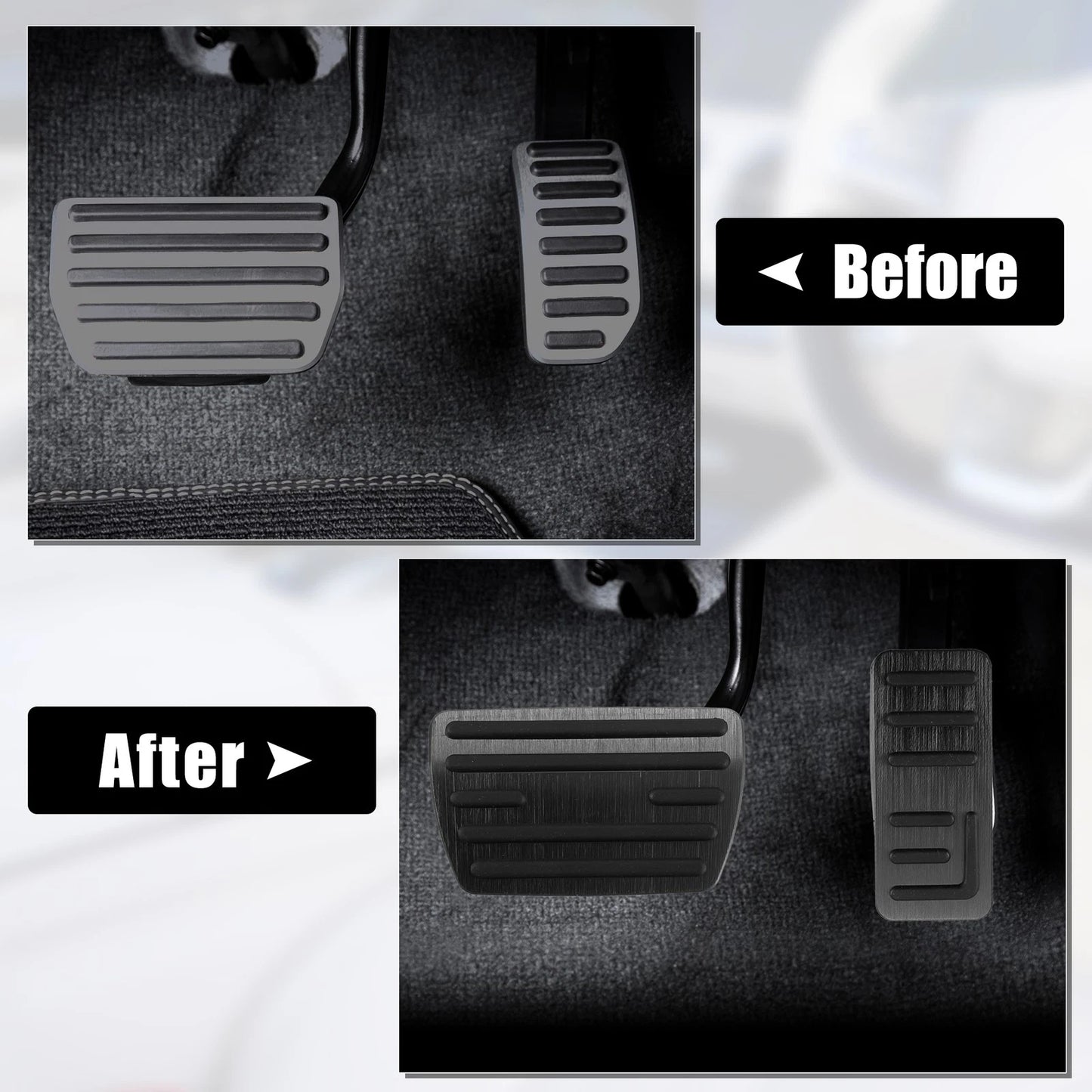 2 x Non-Slip Metal Foot Pedal Covers for Honda HR-V Vezel RV3 (2014-2021)