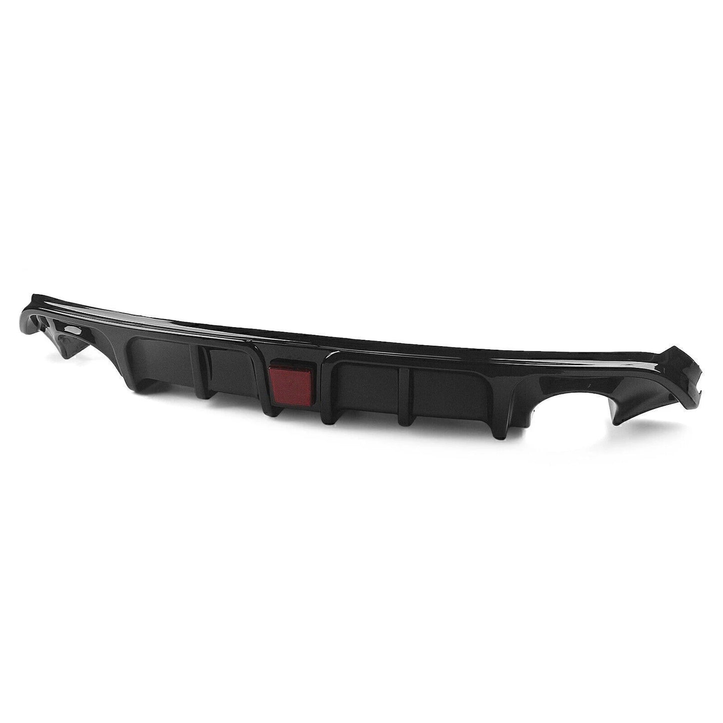 Rear Bumper Diffuser Lip for Infiniti Q60 (2017-2022) Gloss Black W/Light