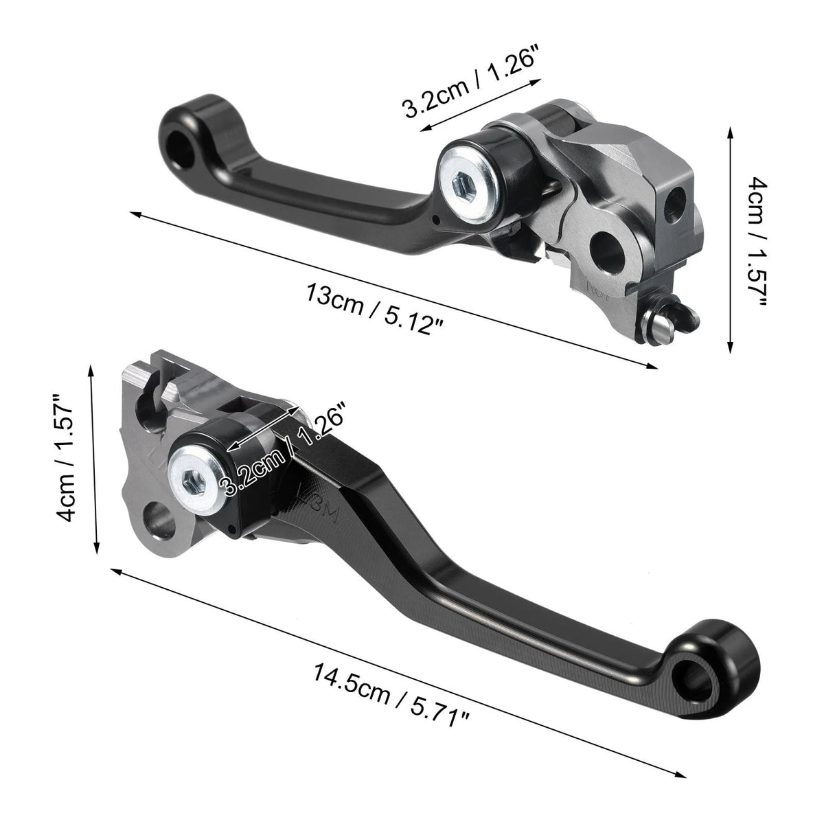 Pair Brake Clutch Levers Black for Honda CRF250R CRF450R (2007–2020)