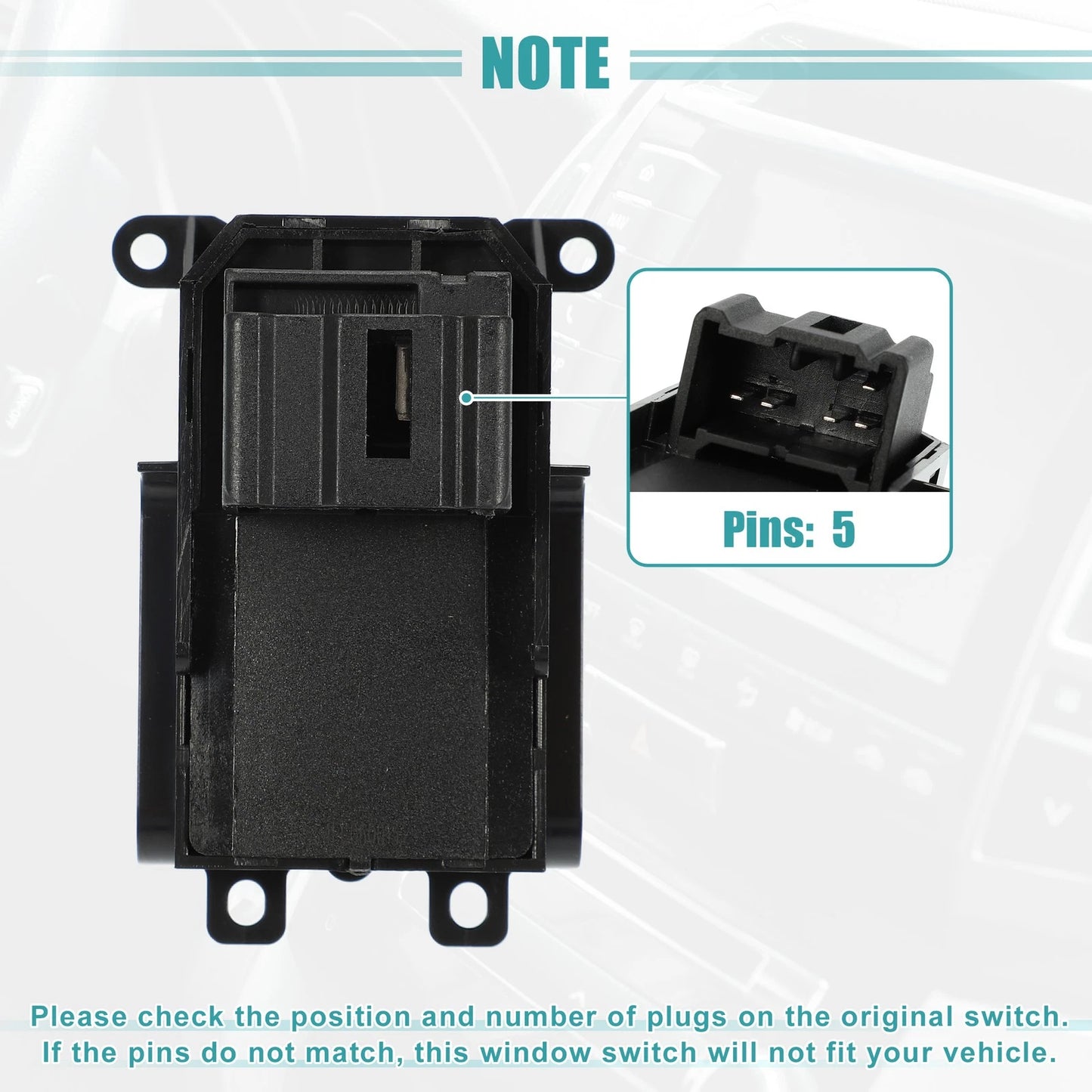 Passenger Side Power Window Switch for Honda CR-V 2.4L (2007-2009)