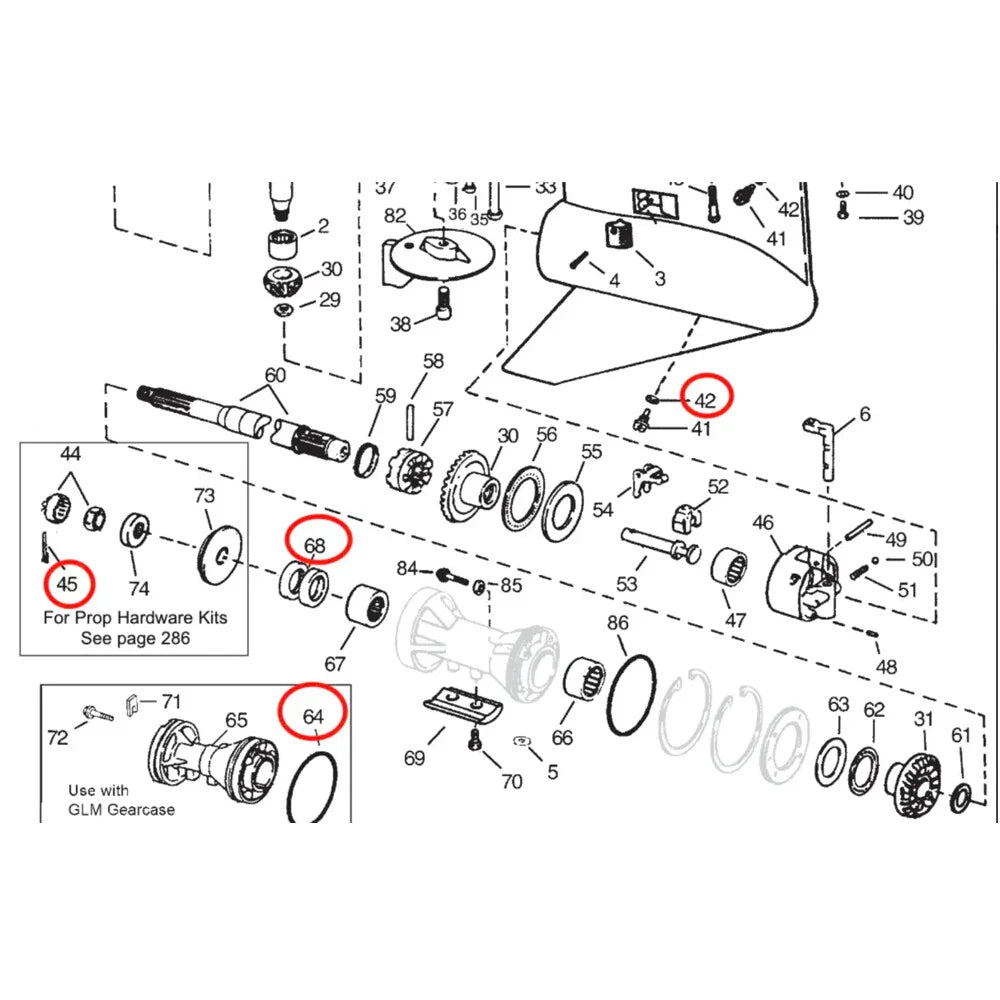 P/Shaft Seal Kit for OMC Sterndrive Johnson Evinrude
