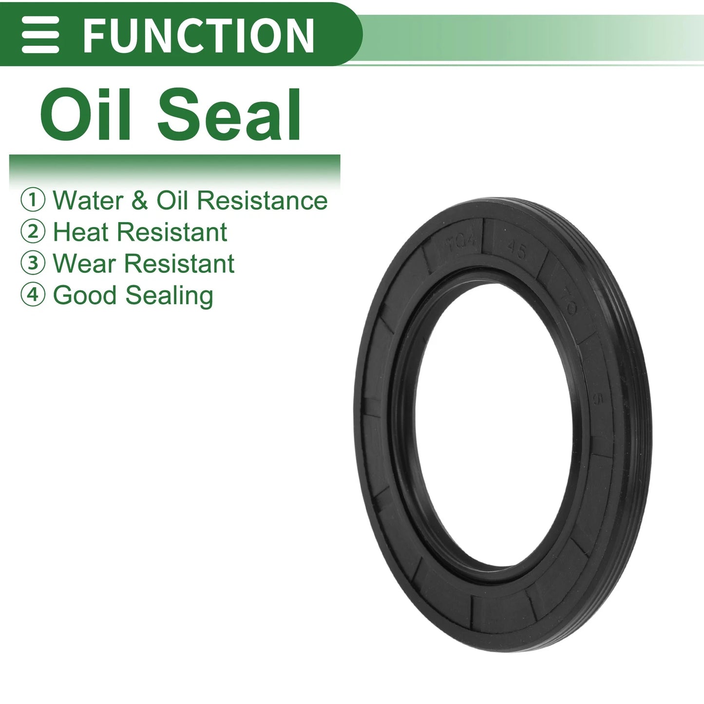 Oil Seal 45x70x5mm NBR Rubber High Pressure Black for Make Model