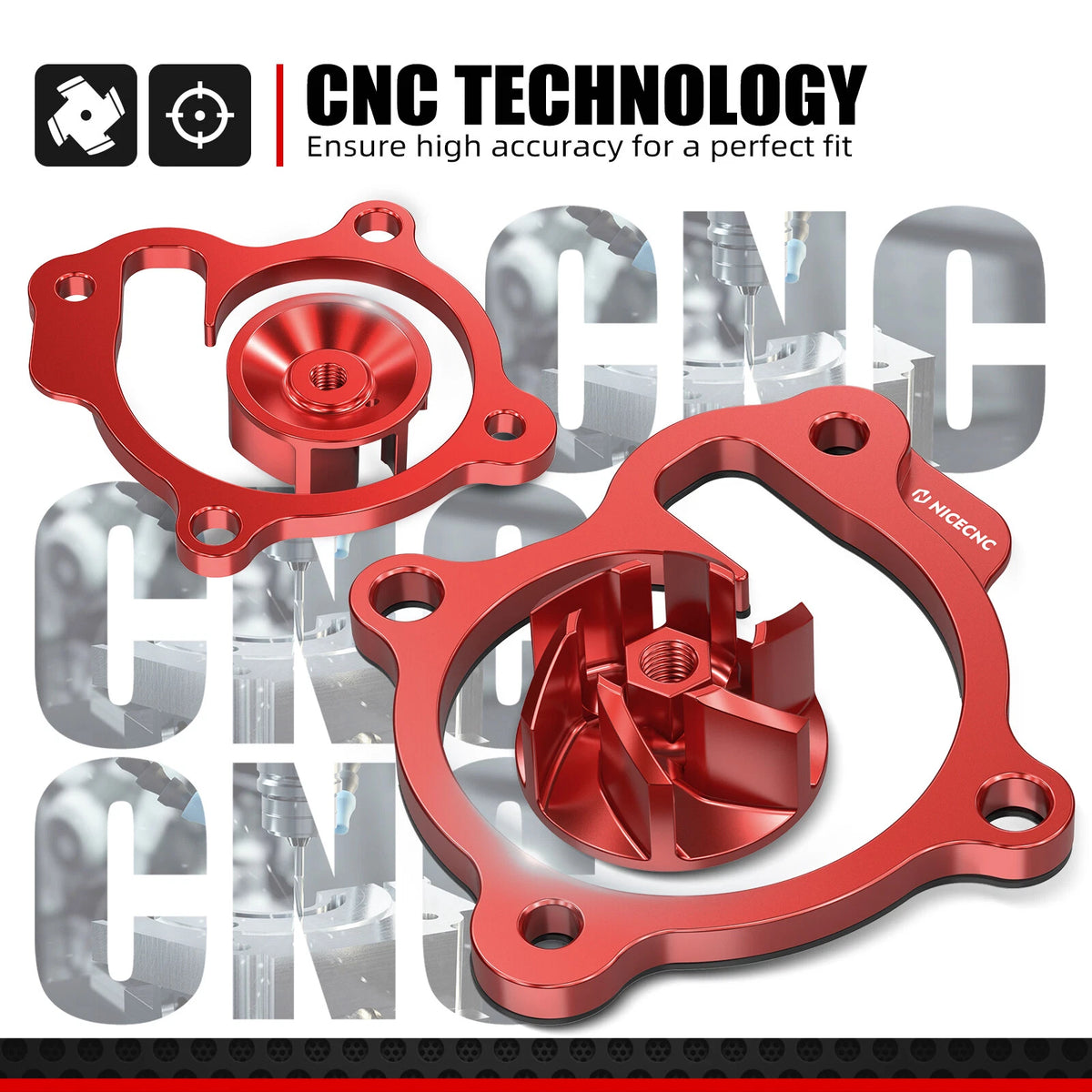 Oversized Water Pump Cooling Spacer Kit for Honda CRF 250 R RX (2018-2025)
