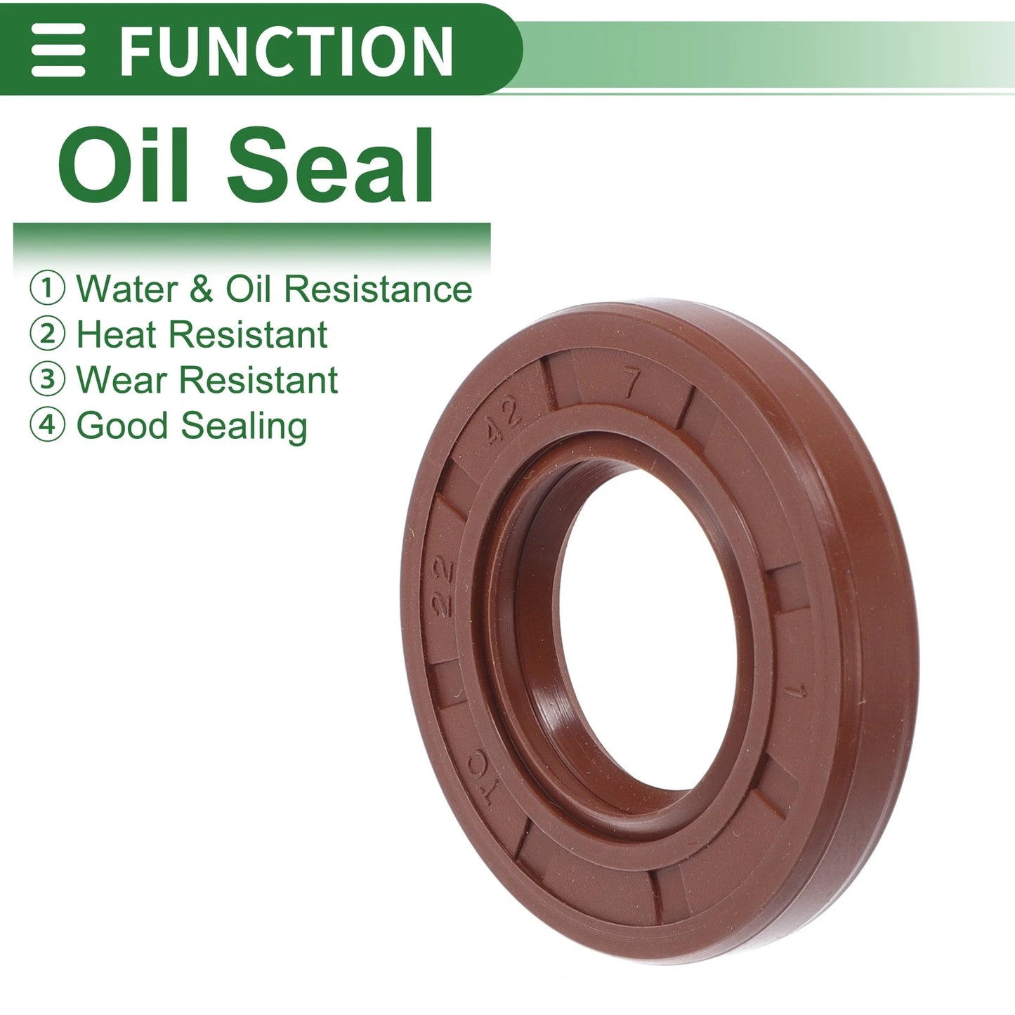 Oil Seal 22x42x7mm 5 Pcs Seal Ring Shaft Seal FKM Rubber for MakeModel