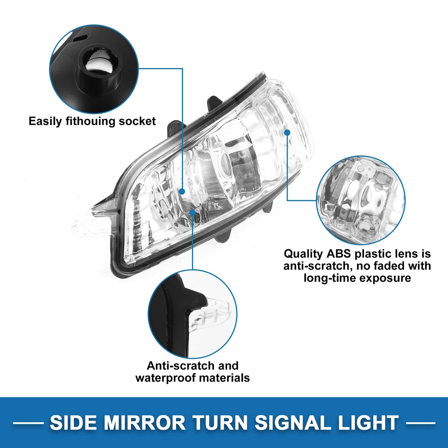 Left LED Turn Signal Light for Volvo S60 (2001-2010)
