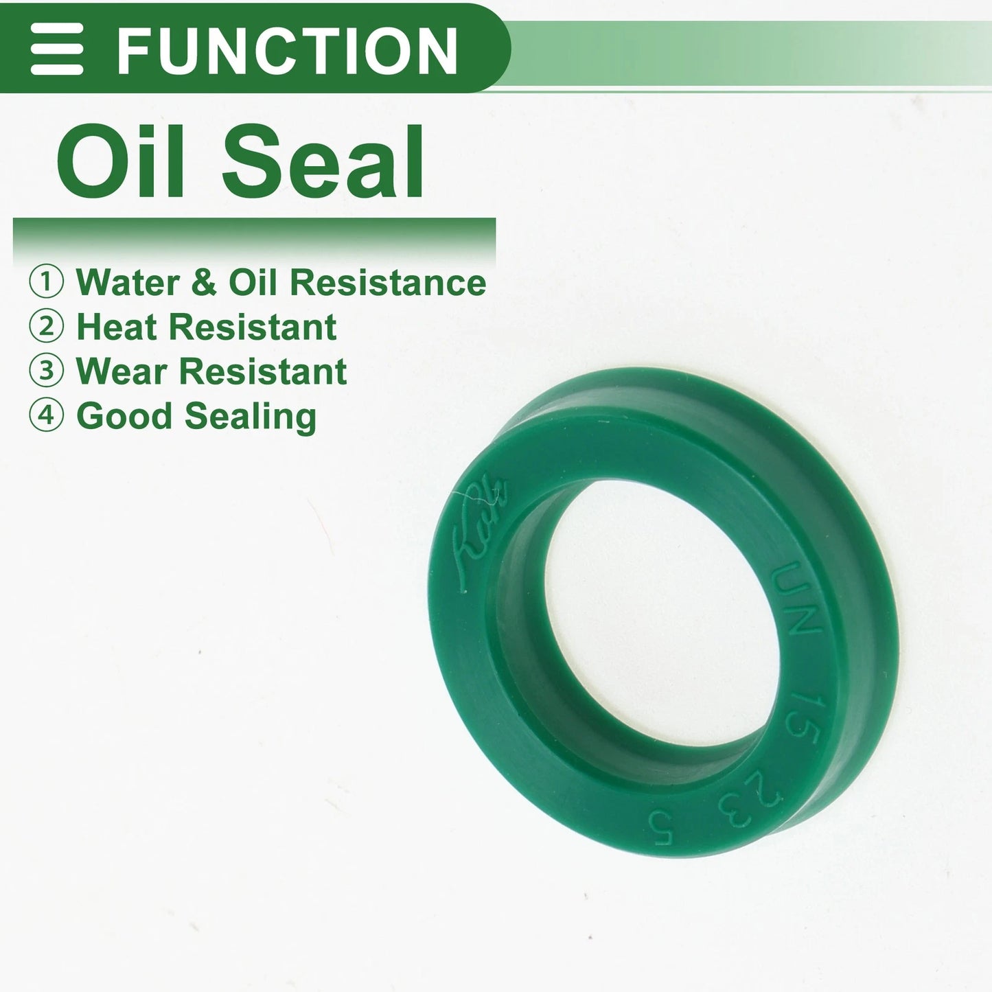 Oil Seal 15x23x5mm Seal Ring Rotary Shaft Seal TPU for Universal