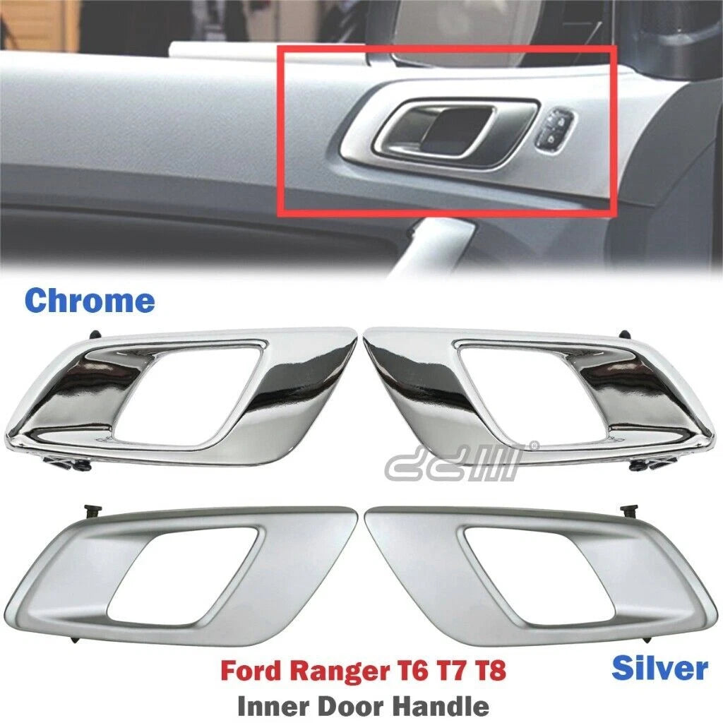 Interior Door Handle (Silver/Chrome) for Ford Ranger T6/7/8, Mazda BT50 (2012-2022)