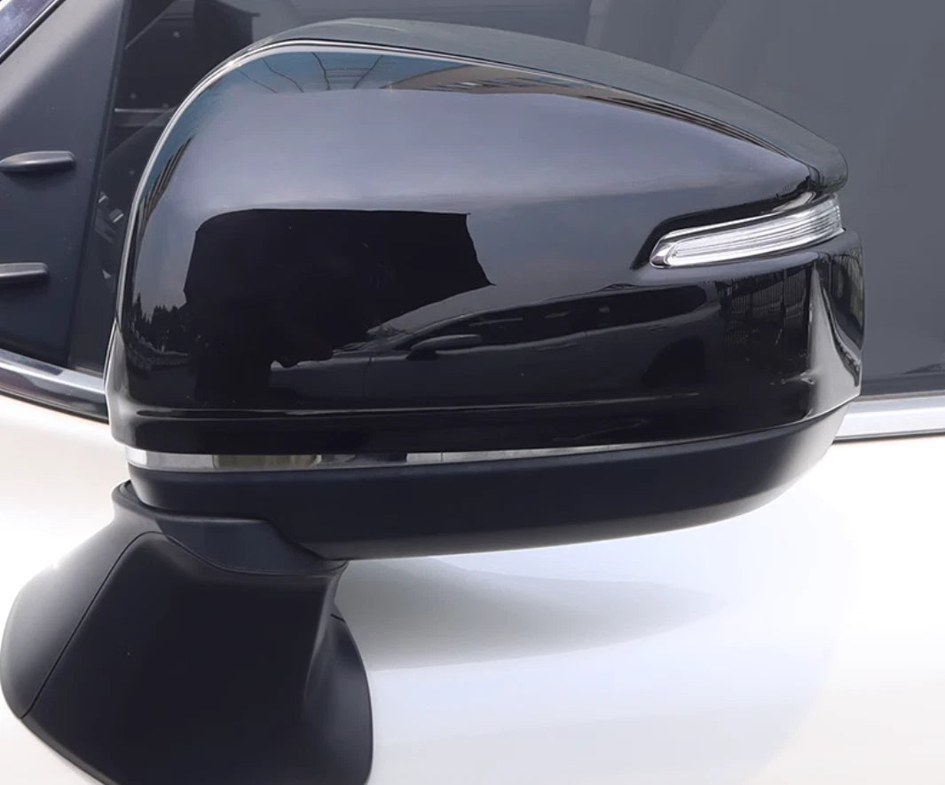 Rearview Mirror Cover Trim for Toyota Land Cruiser LC300 2022-2023 Glossy Black