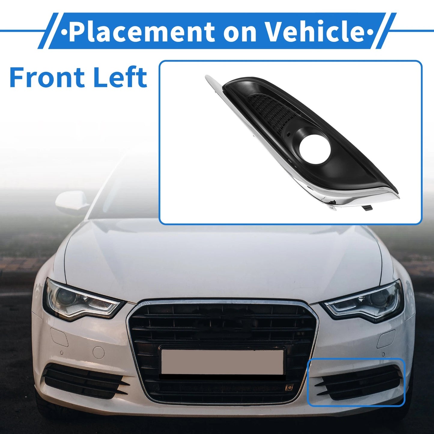 1 Pc Car Front Left Fog Light Grill for Buick Regal (2014–2017)