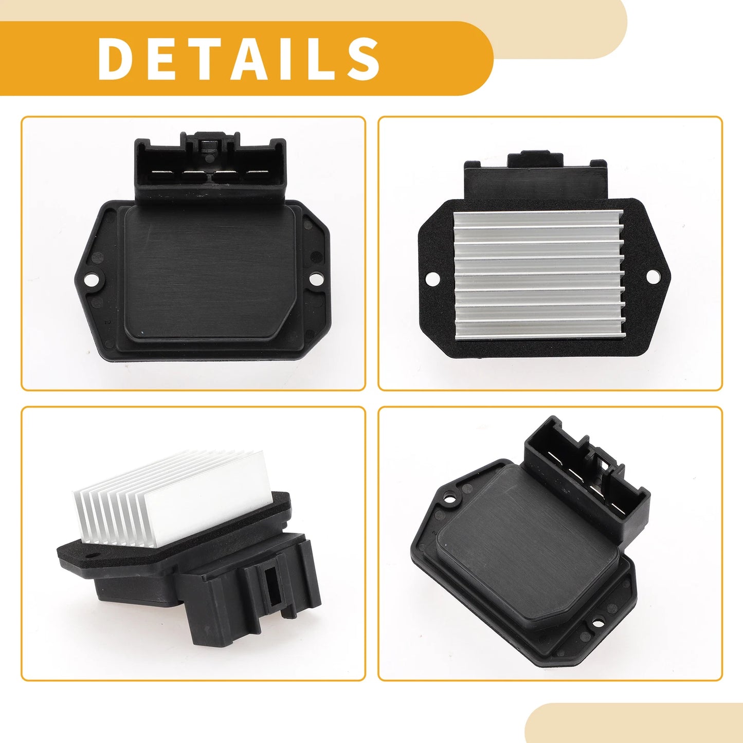 Black HVAC Blower Motor Resistor for Dodge Viper (2015 - 2017)