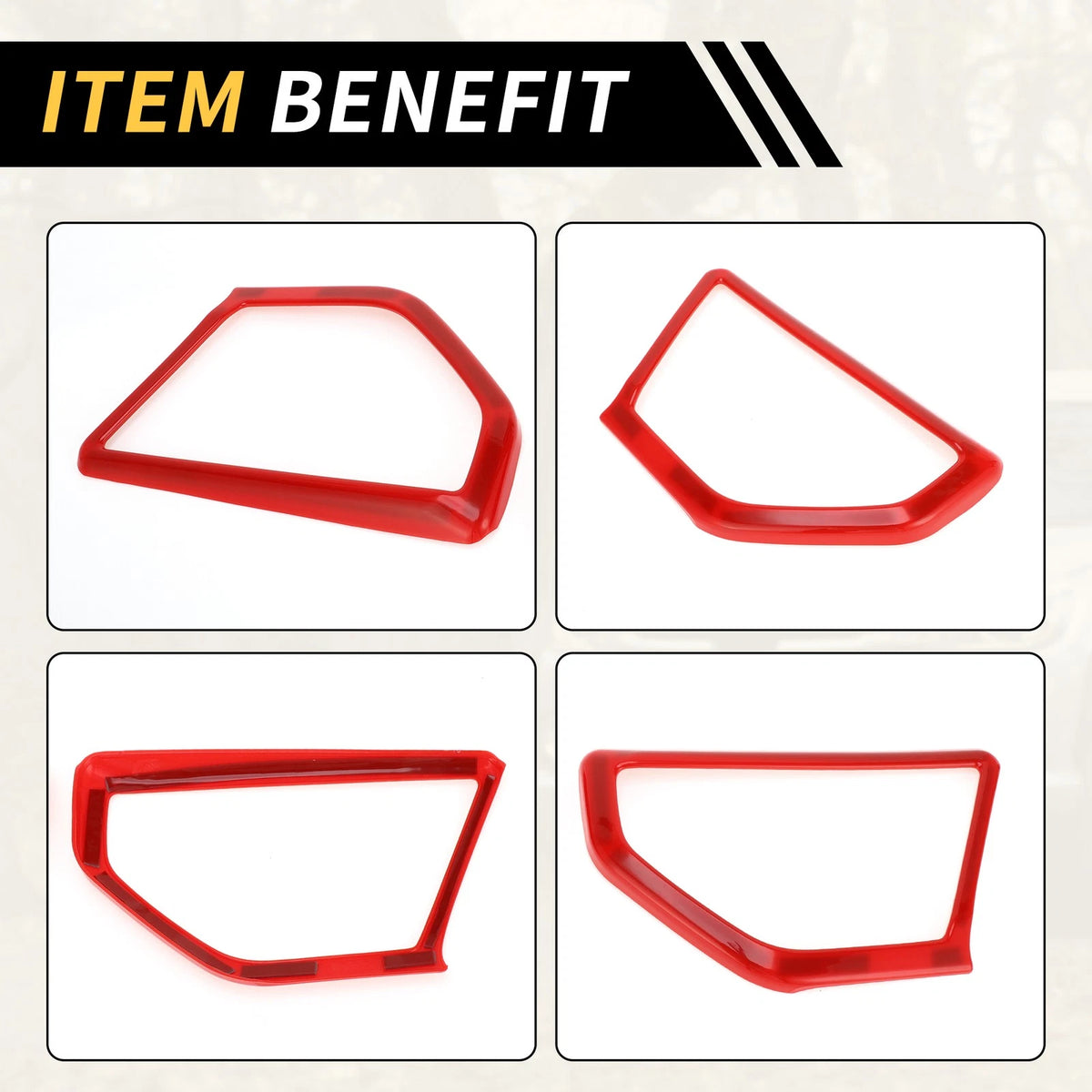 A Pillar Speaker Cover Trim for Jeep Wrangler JL JLU (2018-2024) - ABS Red