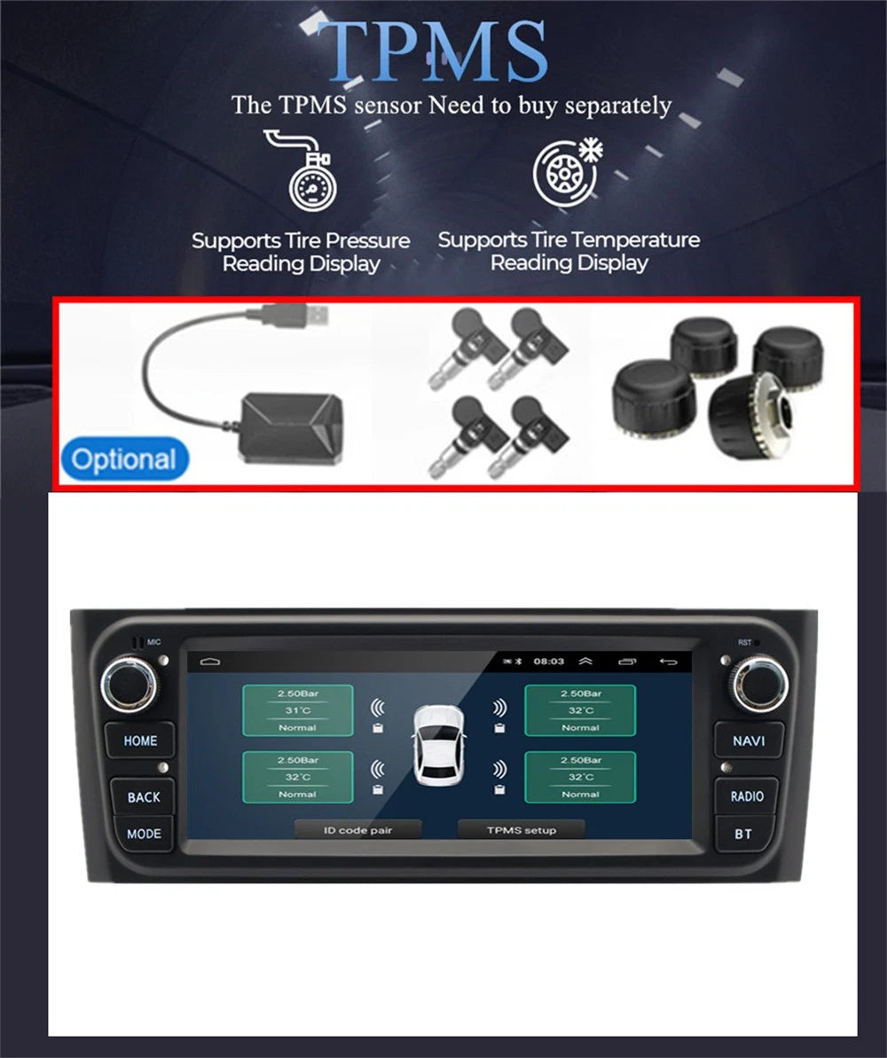 6.86'' Car Stereo Radio GPS WIFI for Fiat Grande Punto / Linea (2007-2015)