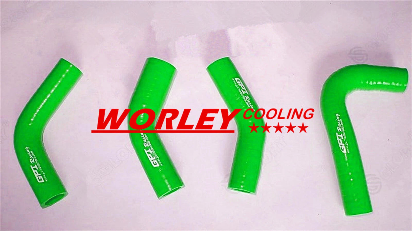 Silicone Radiator Hose Kit for Yamaha RD350 RZ350 (1973-1999) GREEN