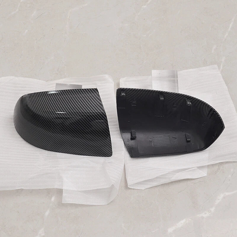 2 x Carbon Black Wing Mirror Cover Caps for Ford Focus (2005-2008)