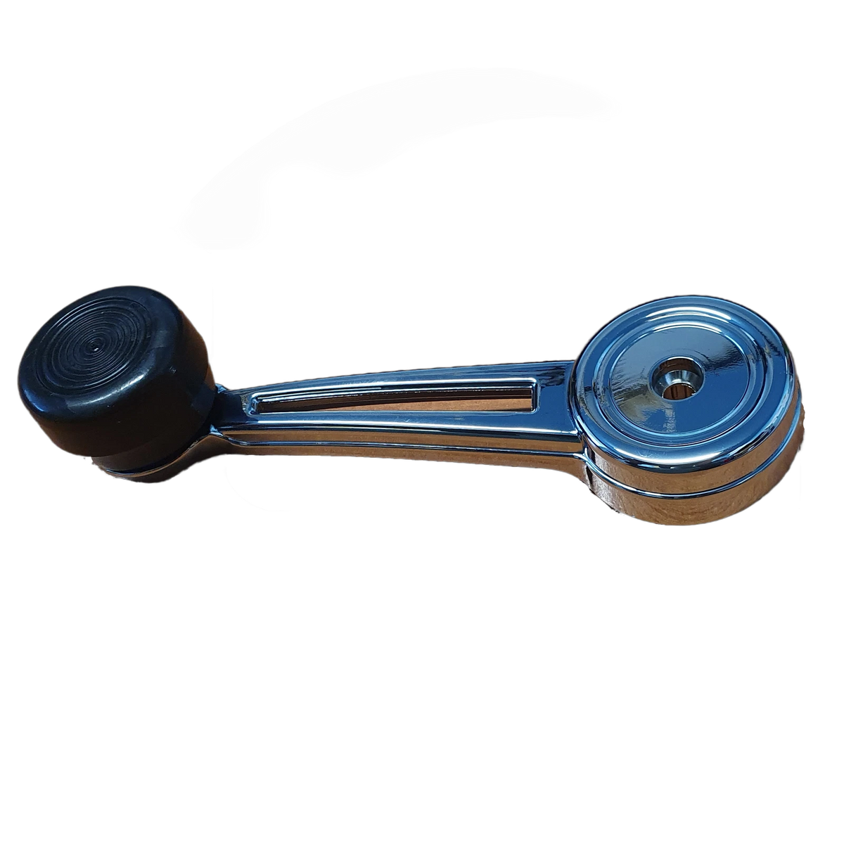Chrome Window Crank W/ Black Knob for Ford Falcon/Mustang/Bronco (1967–1977)
