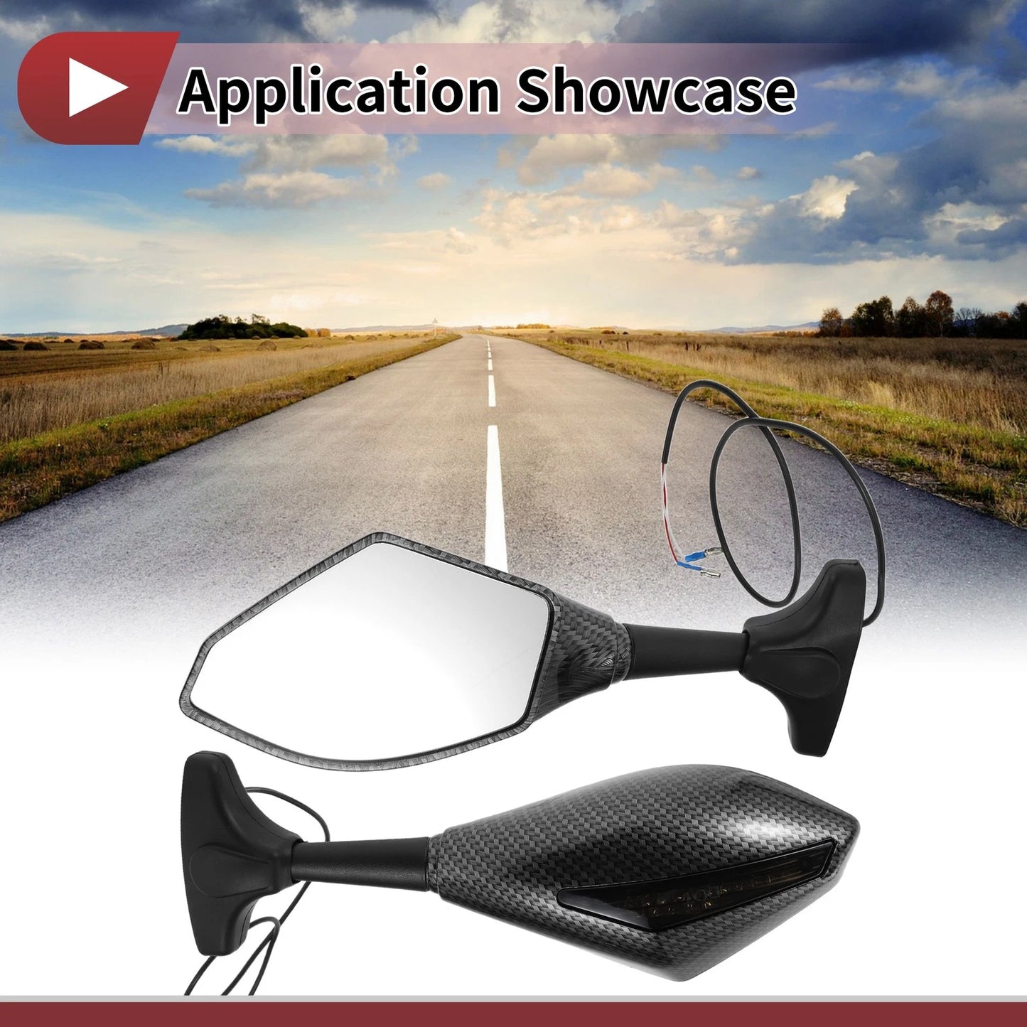 1x Motorcycle Rear View Mirrors for Suzuki GSX-R600 GSX-R750 (2003–2017)