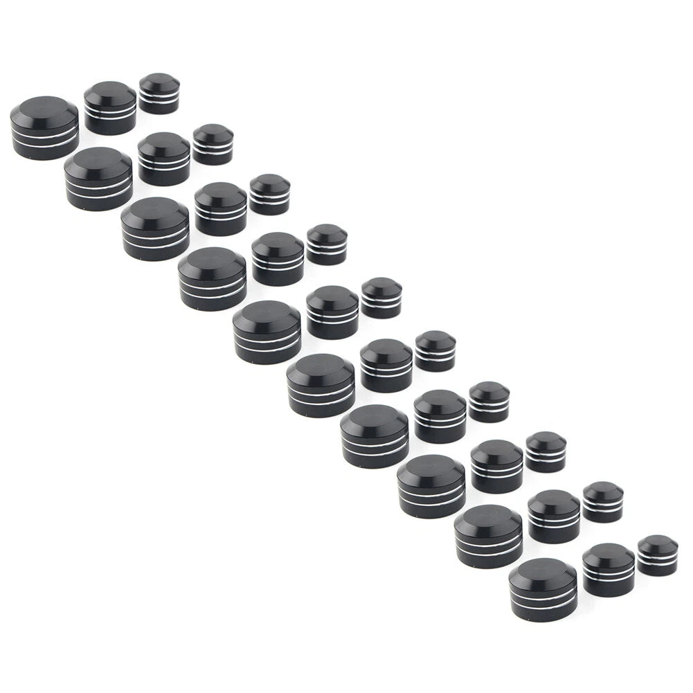 10 x Black CNC Inner 9/11/13mm Motor Bolt Topper Caps for Harley