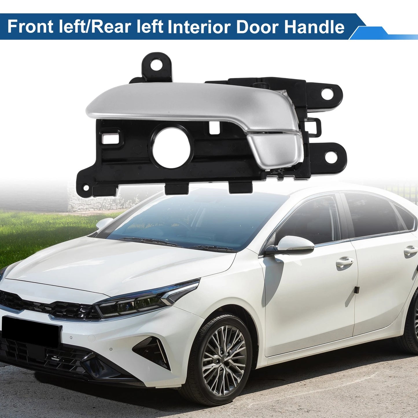Front Passenger Side Door Handle for Kia K3 (2014-2017) Black Chrome