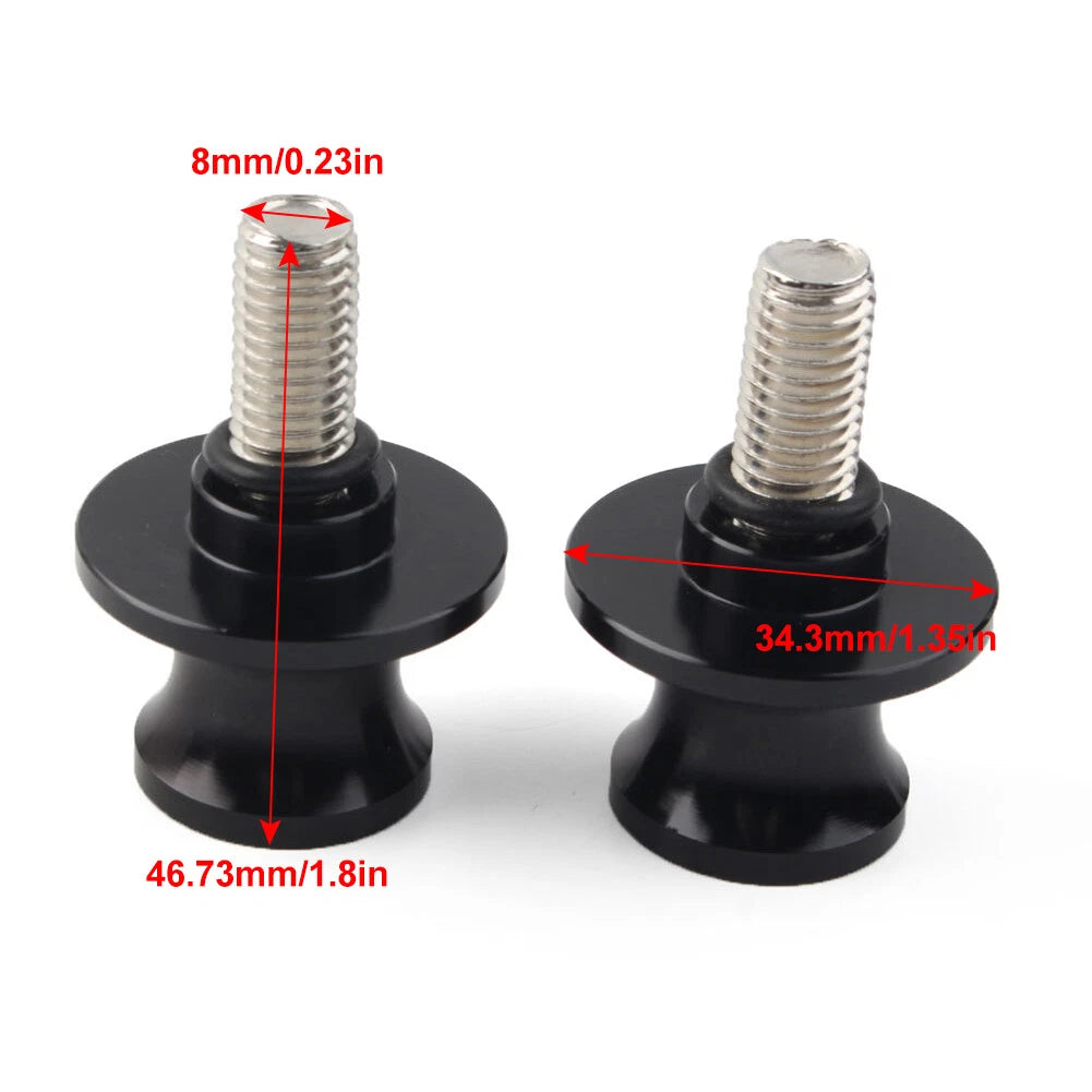 Swingarm Spools 8MM for KAWASAKI ZX6R (2012-2021) - Green CNC Slider Screws