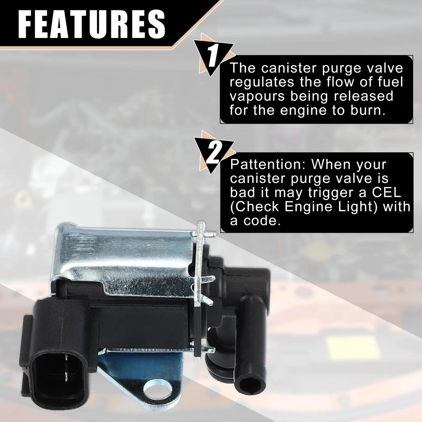 Canister Purge Solenoid Valve for Honda Civic CR-V Acura RSX