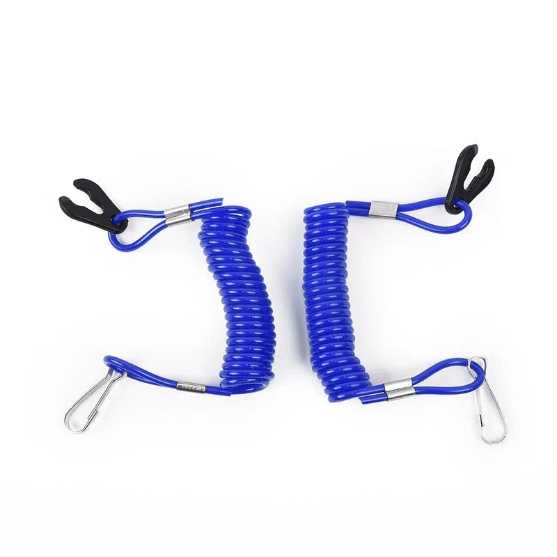 2 Pcs Outboard Engine Kill Switch Safety Lanyard Clip for Yamaha Models