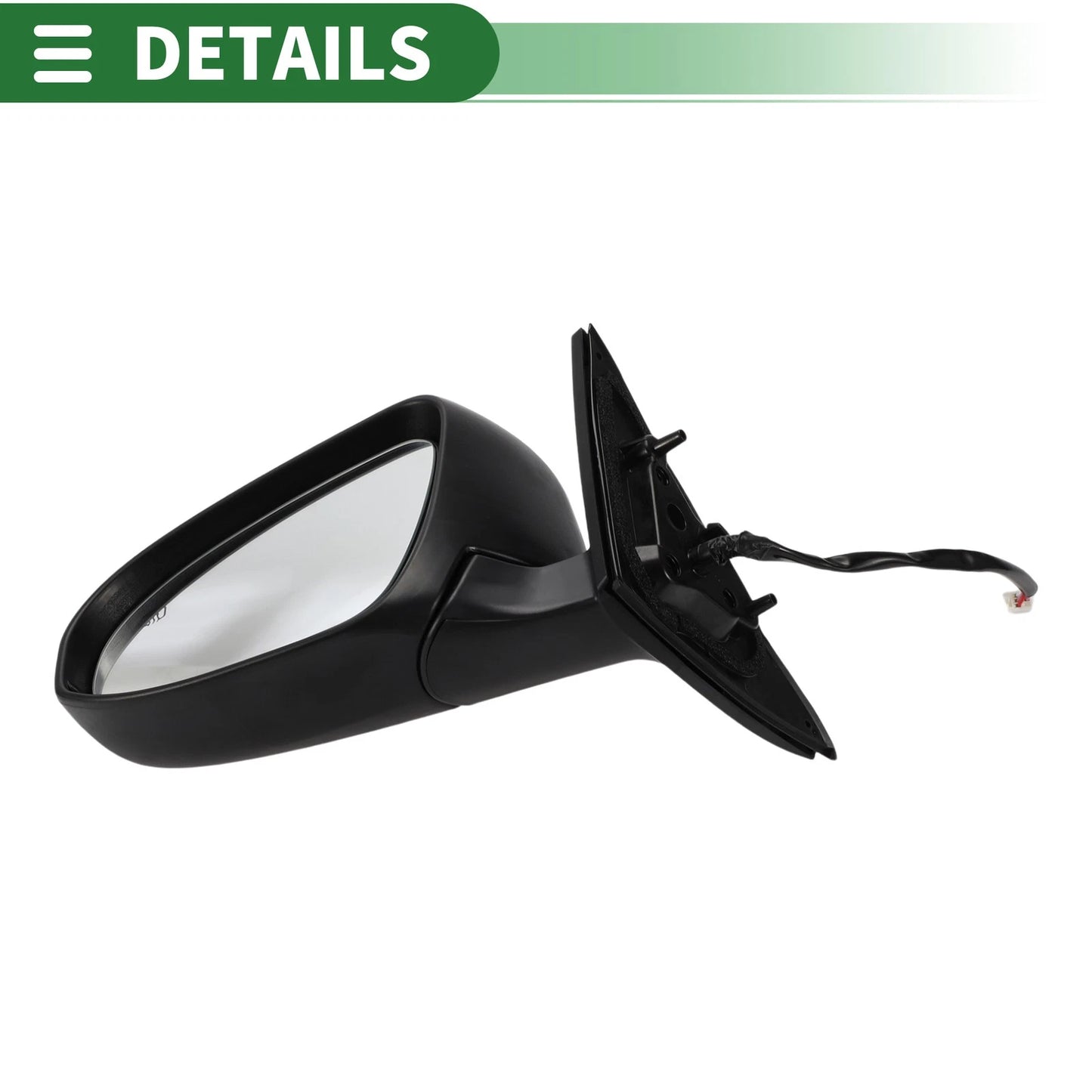 Left Side Door Mirror for Toyota Camry (2012-2014) Manual Folding Gloss Black
