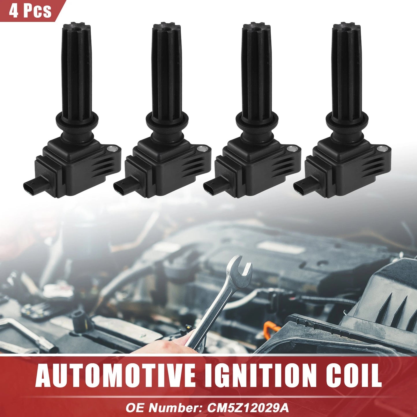 4 x Ignition Coils for Ford Edge (2012-2018) - High Performance Black