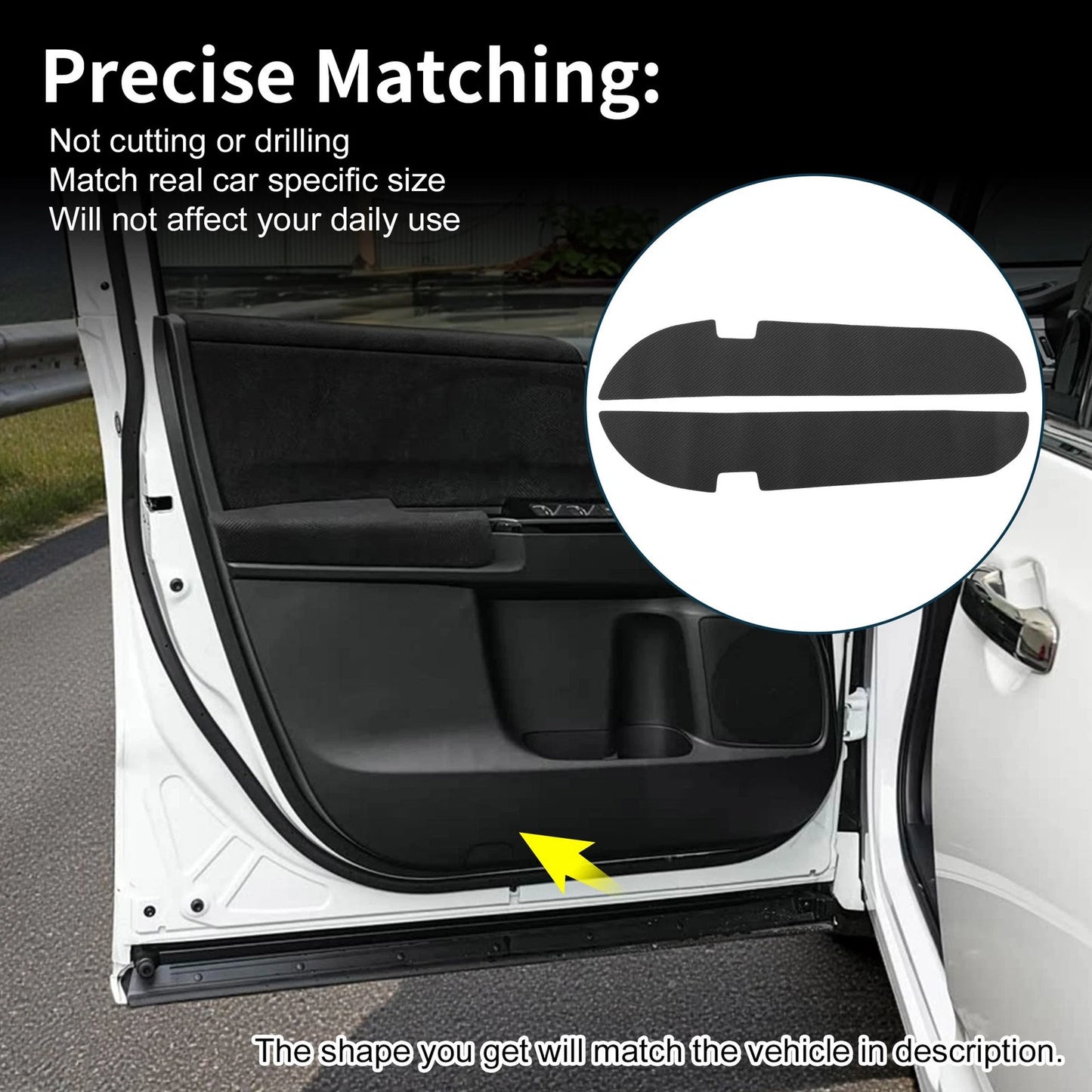 Leather Car Door Anti Kick Pad Sticker for TOYOTA Odyssey