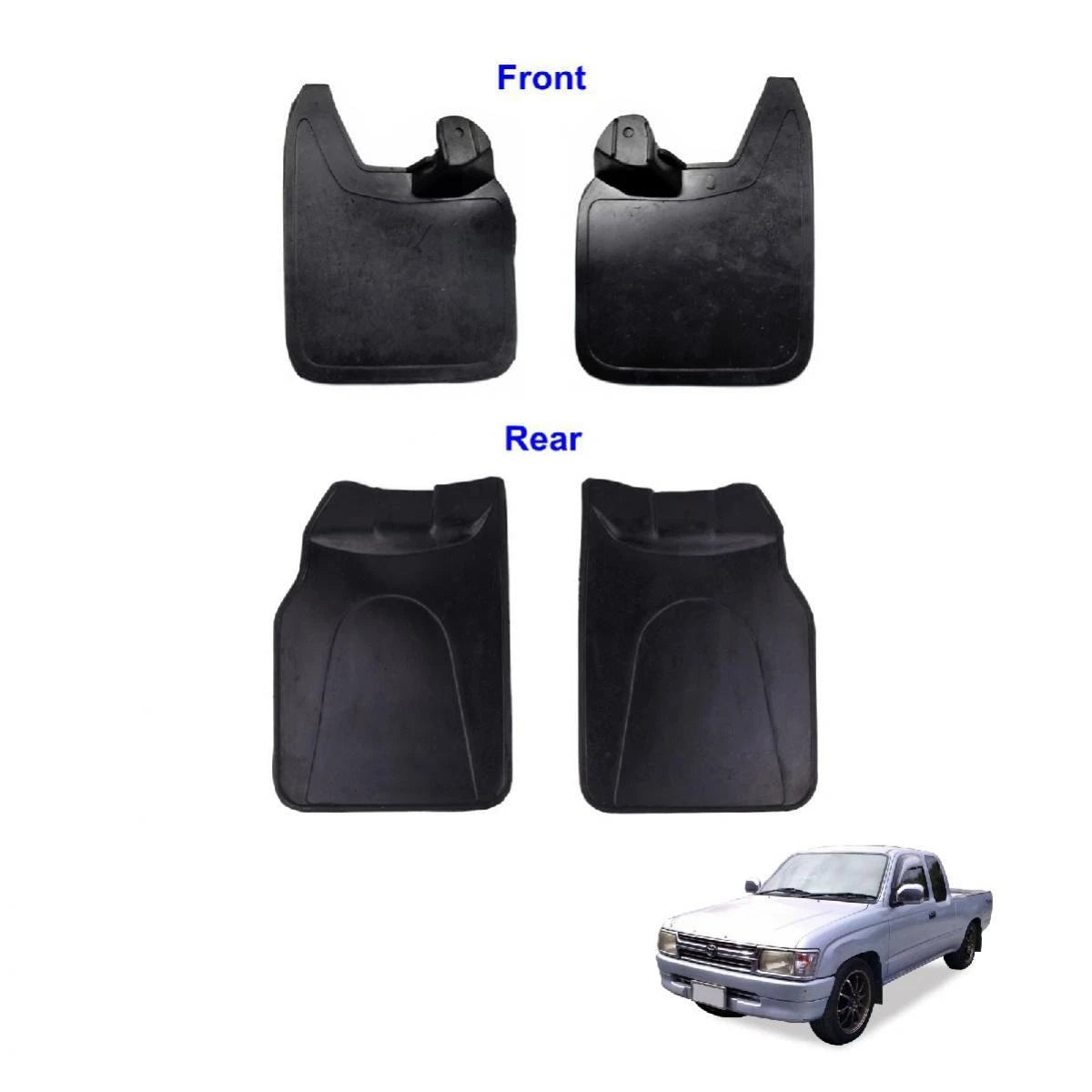 Mud Splash Mudguard Rubber Set 4 Fits Toyota Hilux Tiger 2WD Ute 1998-04 EBDE