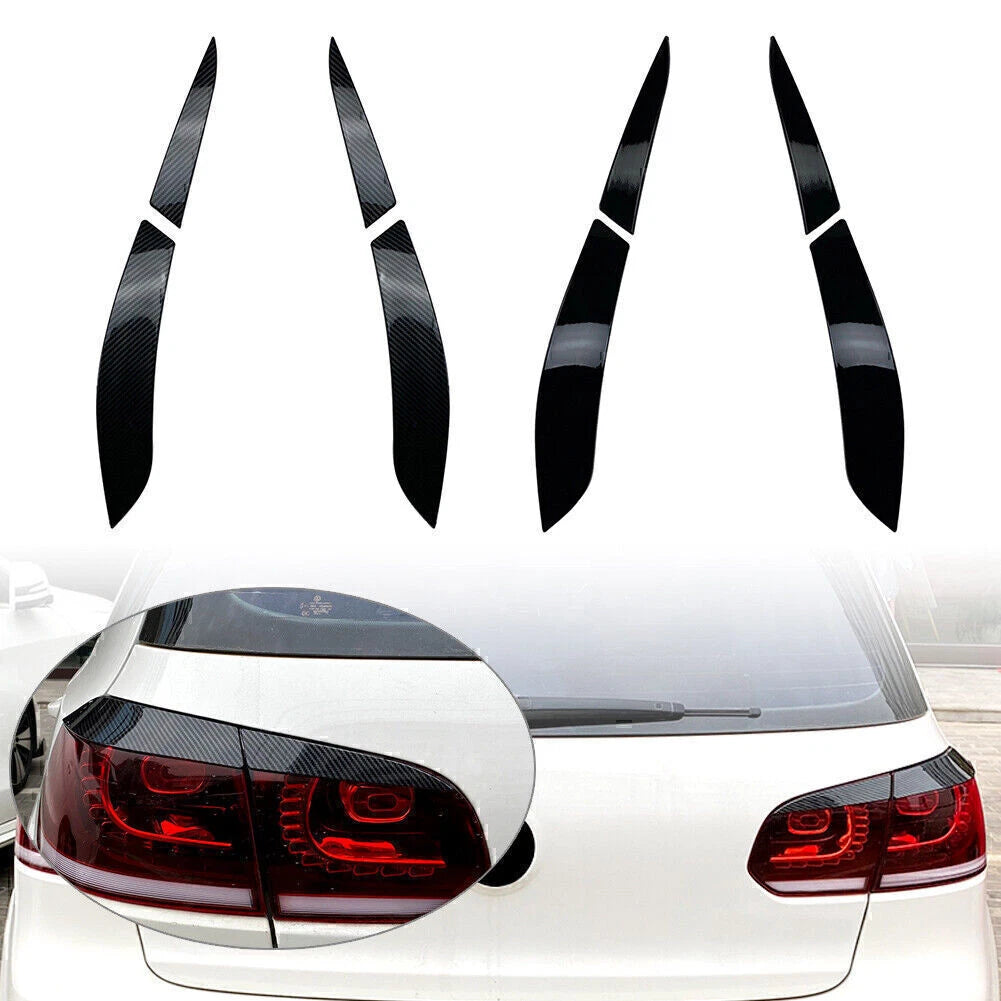 Carbon Fiber Rear Tail Light Eyelid Trim Cover for VW Golf 6 (2008-2013)