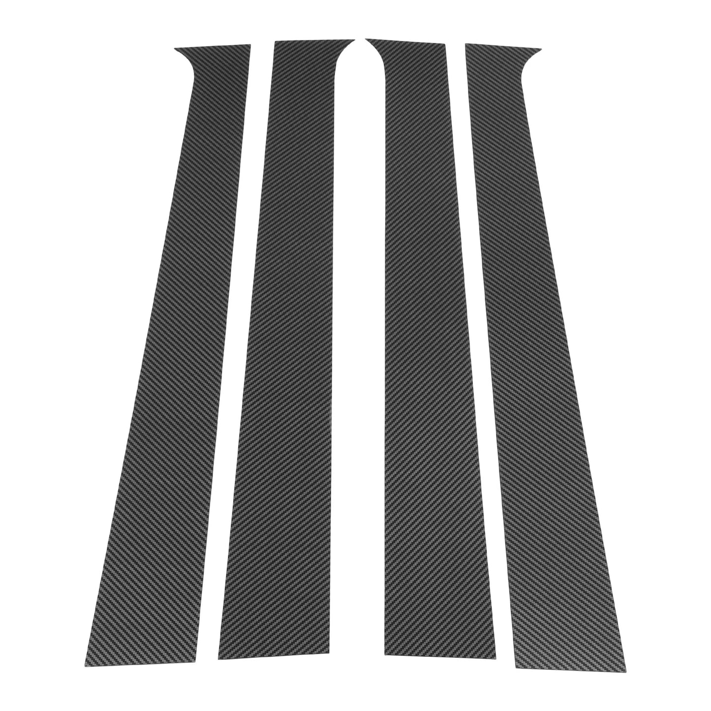 4 x Pillar Window Trim for Dodge Ram (2004-2008) Carbon Fiber Pattern Black