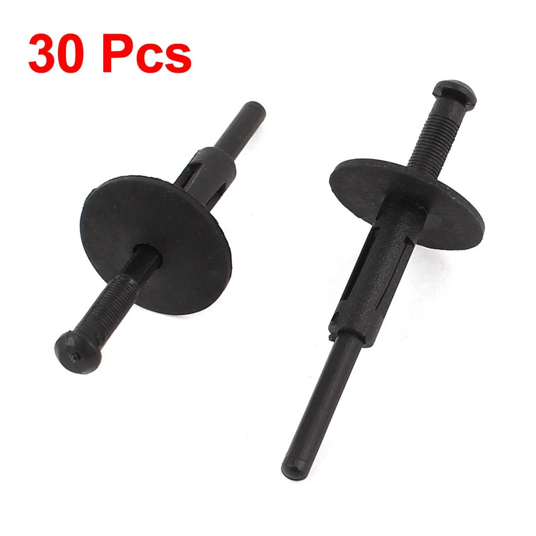 Black Plastic Rivet Fastener 30 x 6mm for BMW 520 535