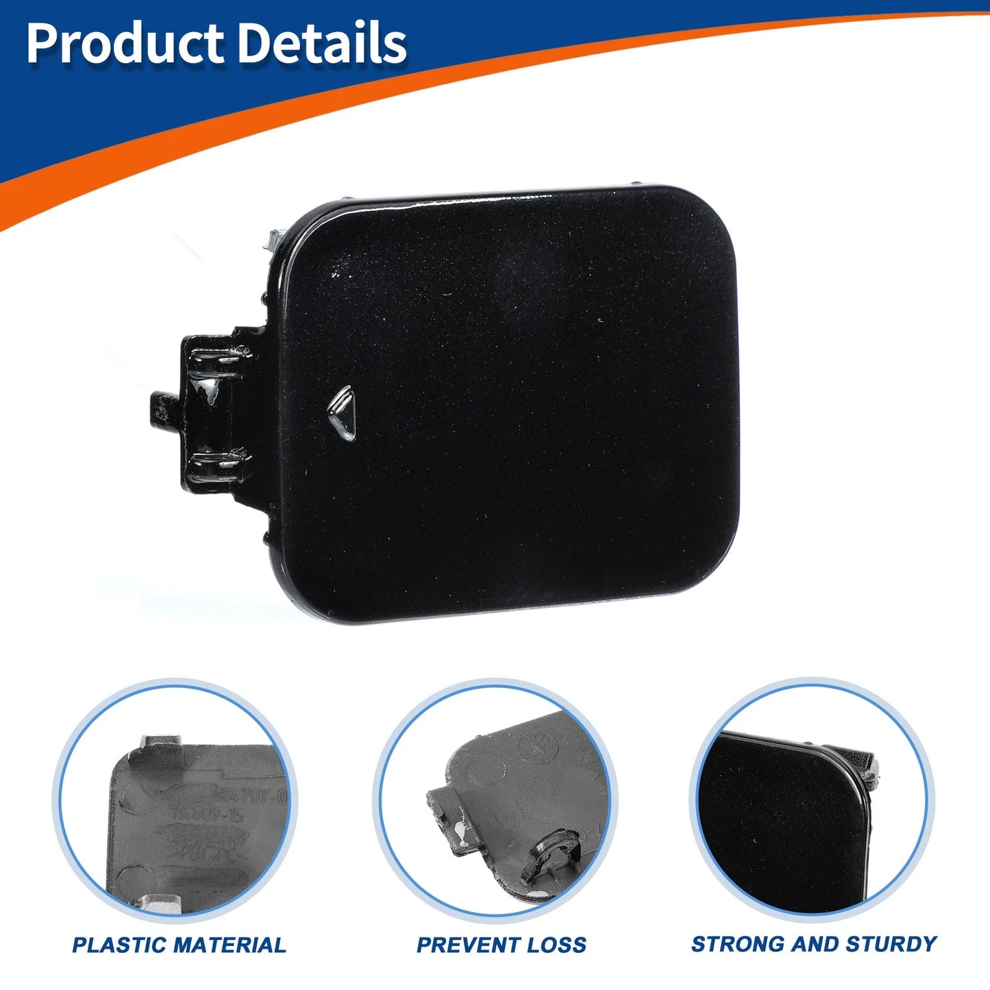 Tow Hook Cover for BMW 528i 535i 550i (2011-2016) Black