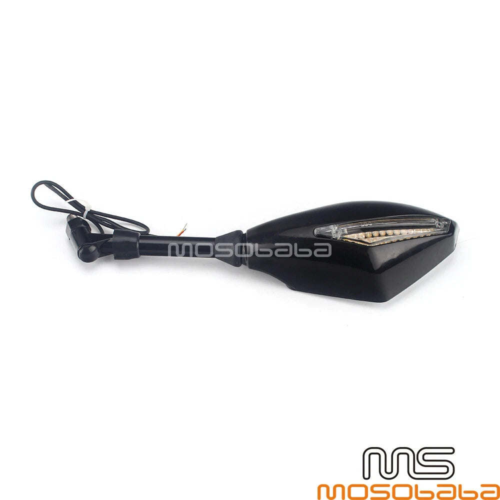 LED Turn Signal Integrated Mirrors for Honda CB500F, NC700X, Yamaha V-Star 1300