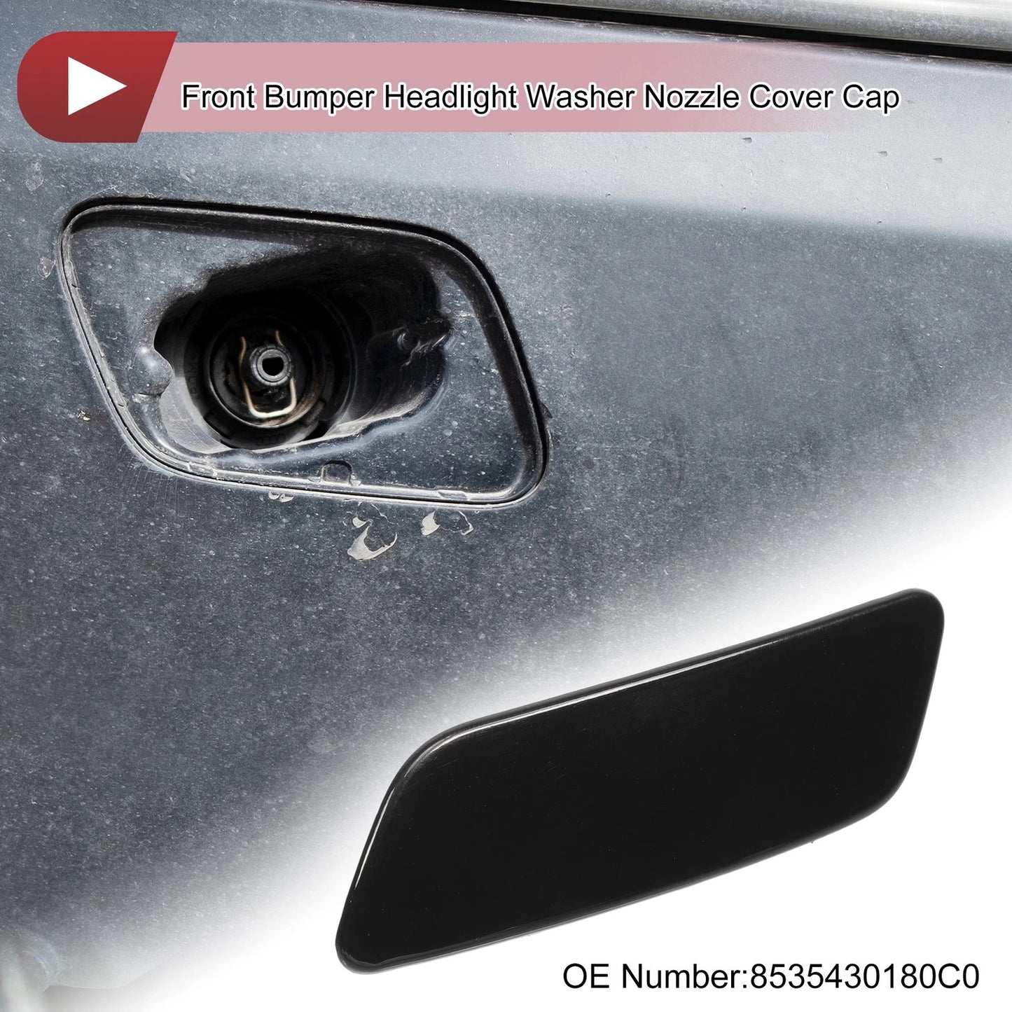 Front Left Washer Nozzle Cover for Lexus GS200t (2016-2019) - Black 1 Pc