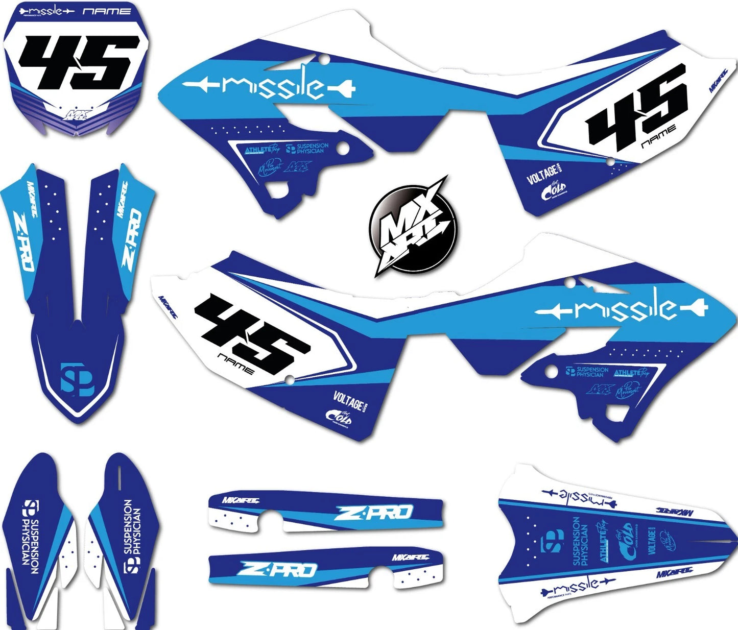 Missile Style Decal Kit for Yamaha YZ 250 (2022-2023)