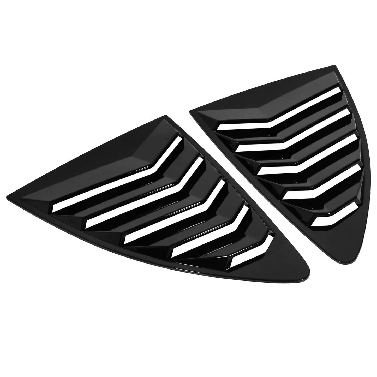 1 Pair Rear Side Window Louvers Cover Glossy Black for Toyota 86 (2013–2021)