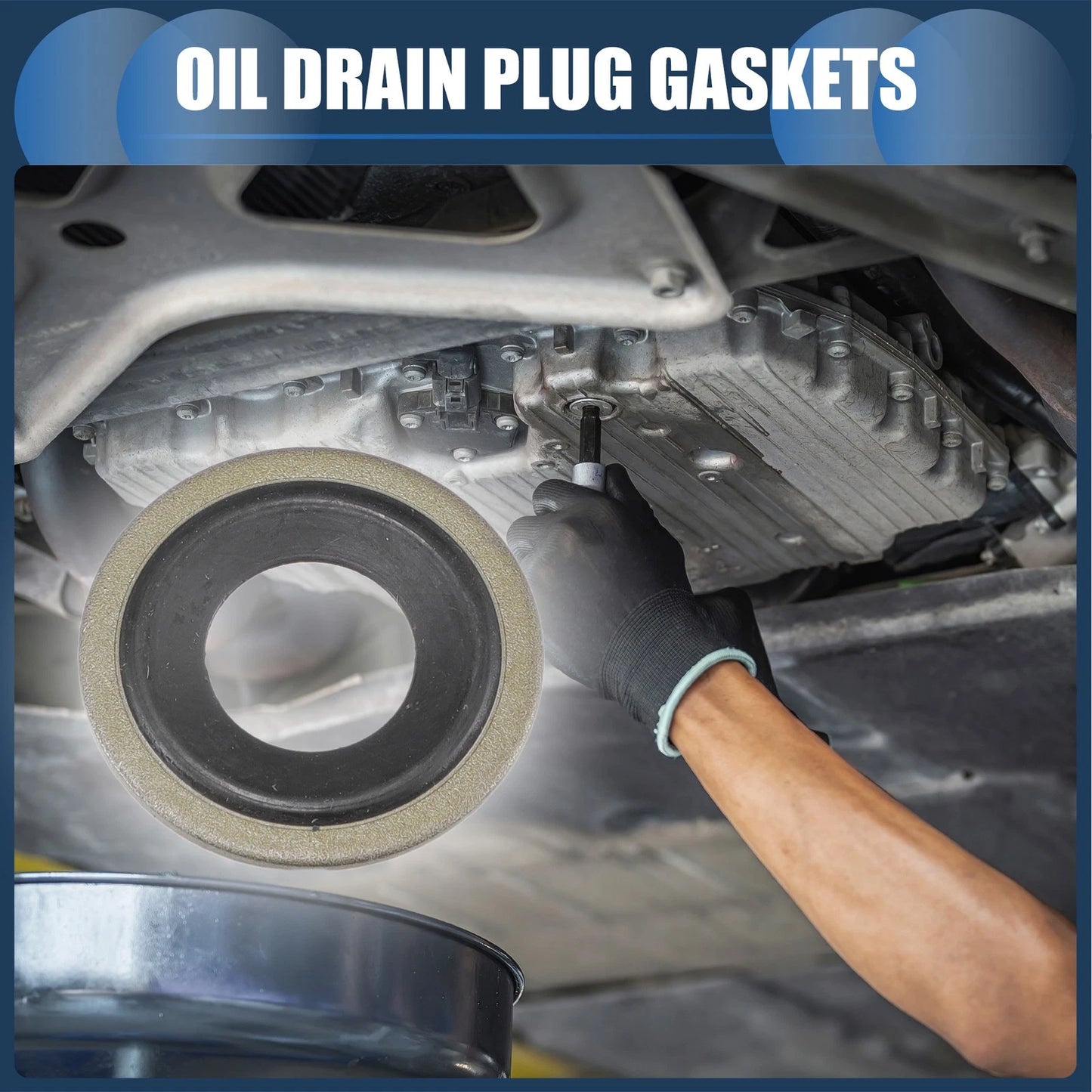 25pcs Oil Drain Plug Gaskets 12mm 0.47in for Buick Cadillac