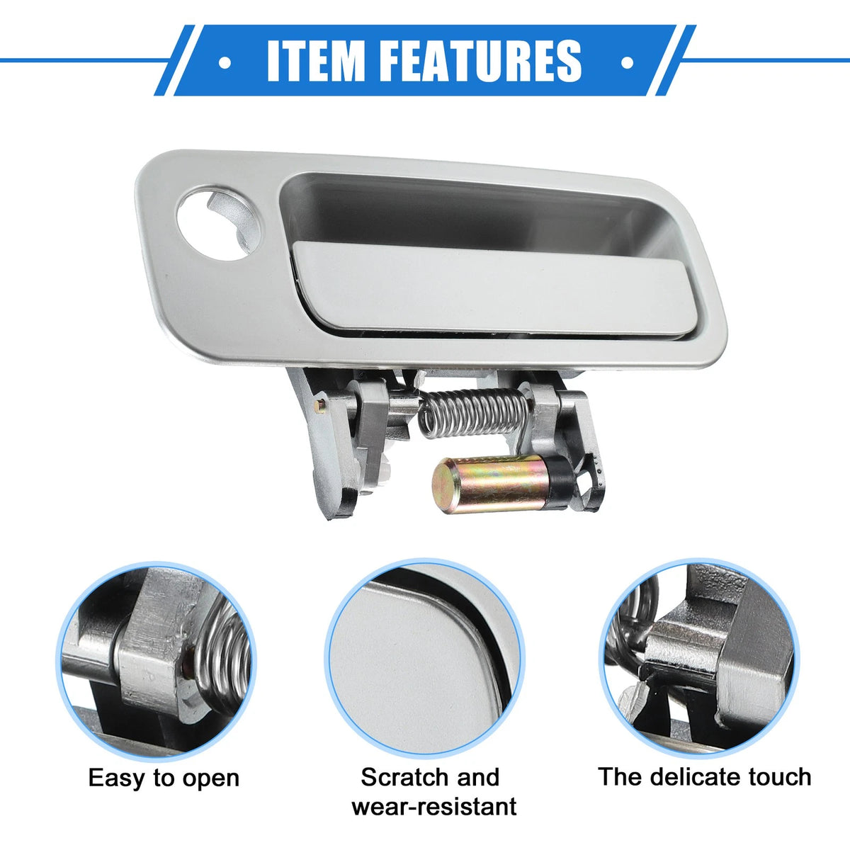 Silver Tone Exterior Door Handle for Toyota Camry (1997-2001)