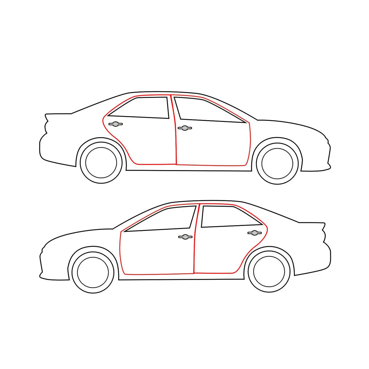 Door Weatherstrip Set for Mercedes-Benz W124 200TE 220TE 280TE 300TE 250TD