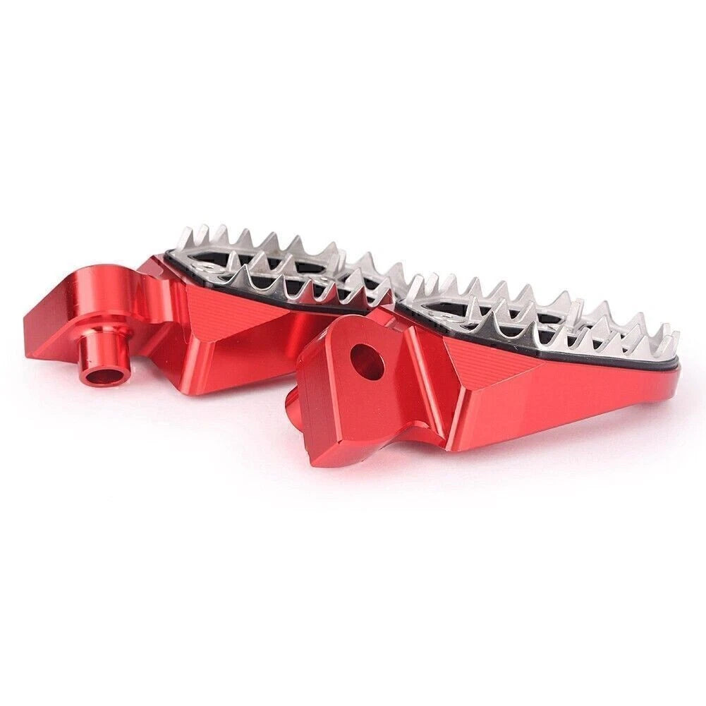 Red Shark Teeth Dirt Bike Foot Pegs for YAMAHA YZ85 YZ125 YZ250 YZ450F (1999-2015)