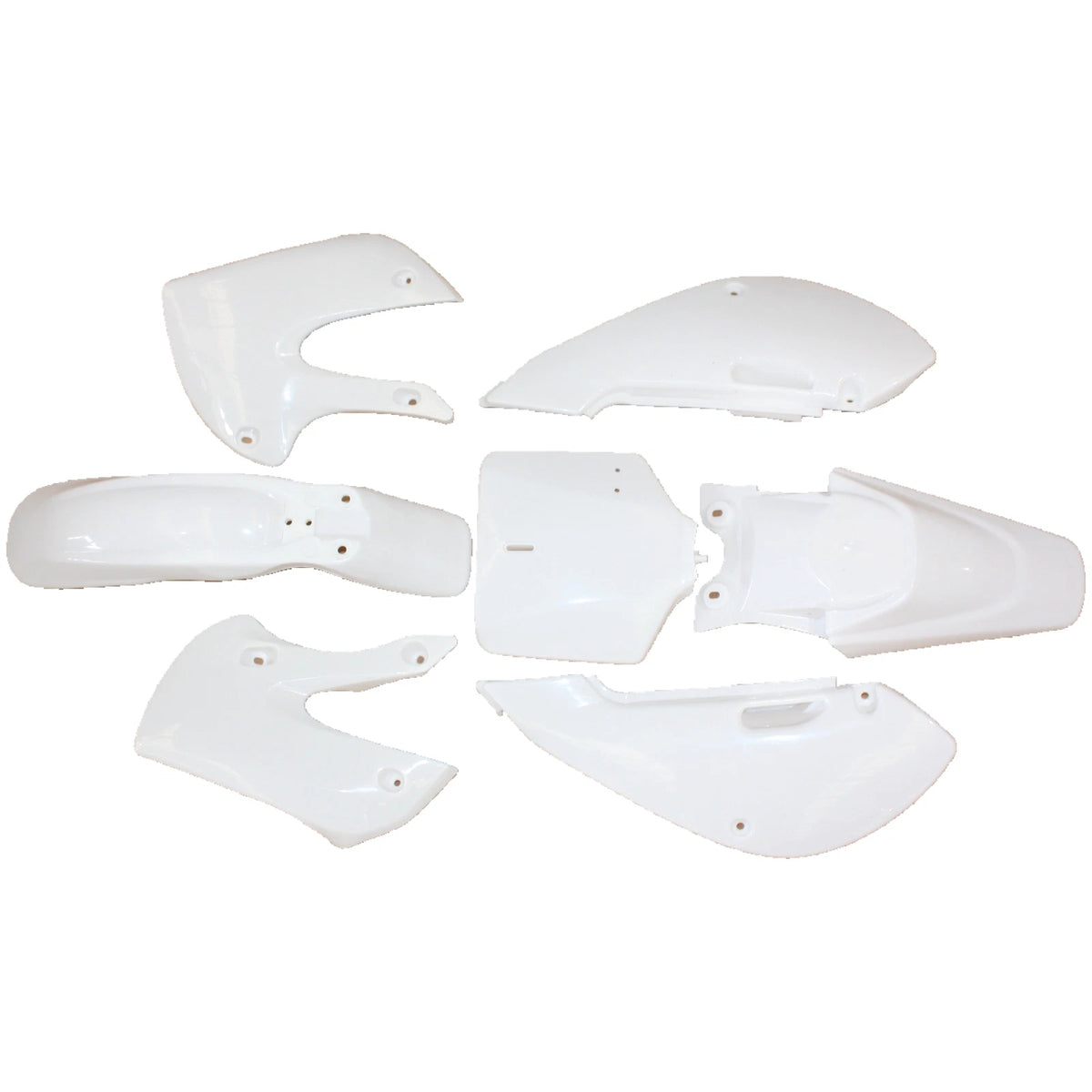 WHITE Plastics Fairing Fender Kit for KLX110 125cc PIT PRO Dirt Bike