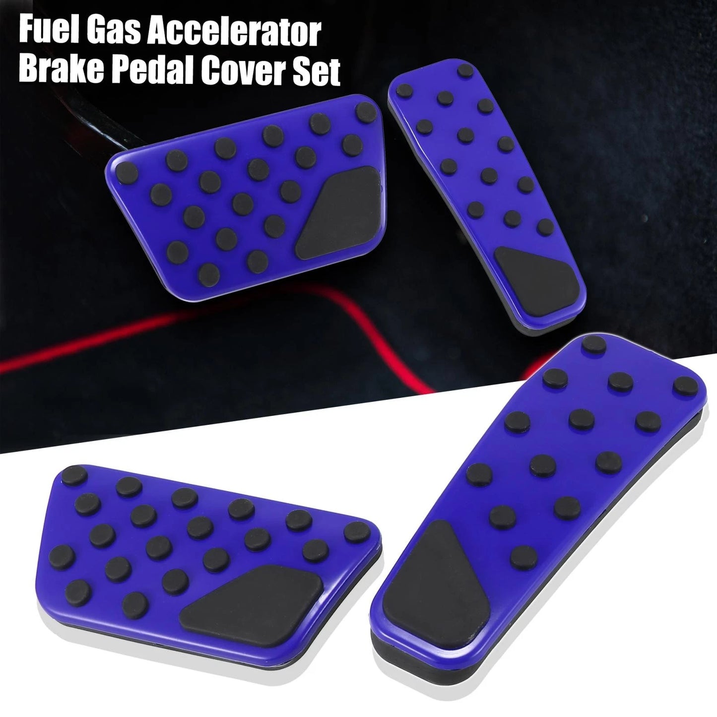 Pedal Cover Set Blue for Dodge Charger (2009 - 2019)