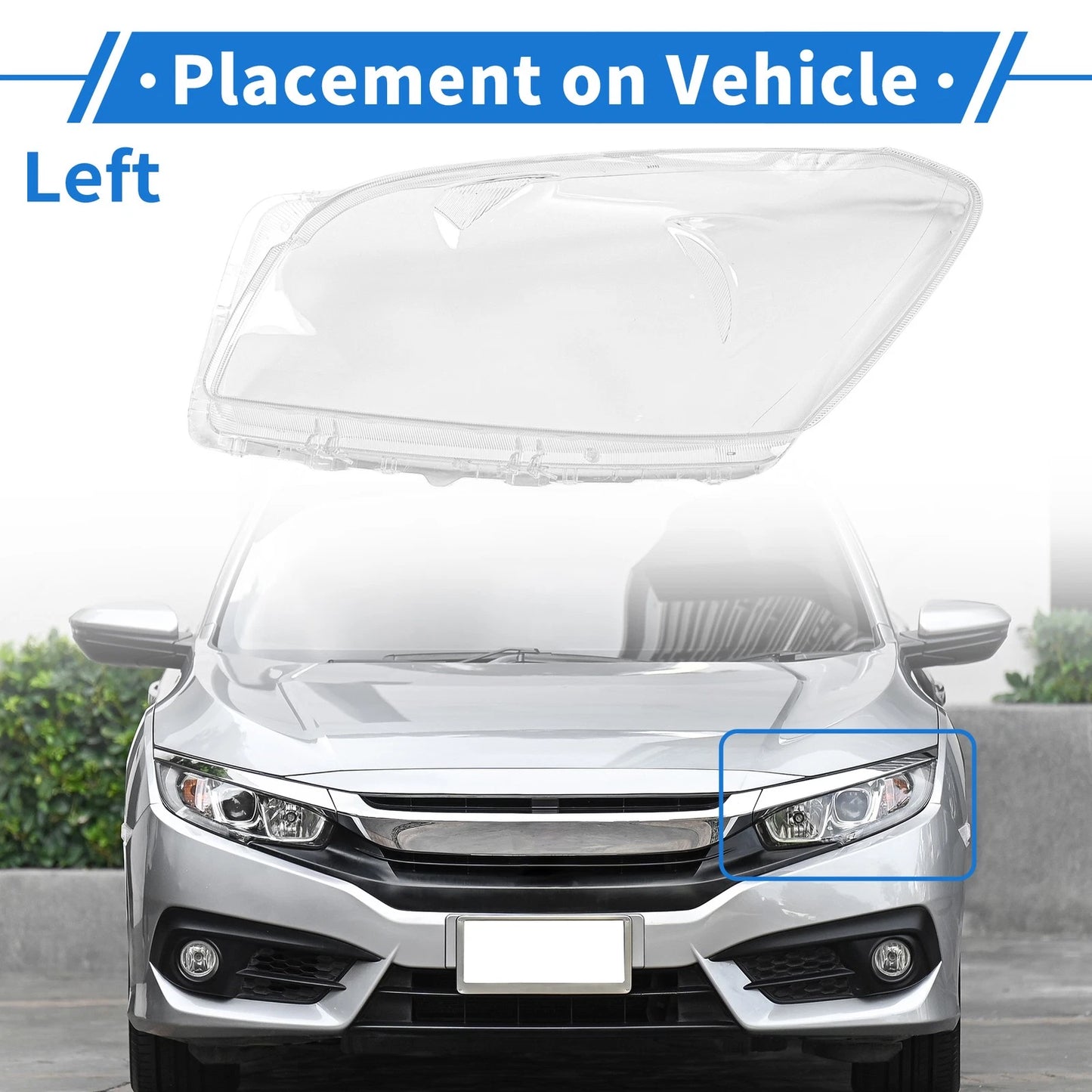 1 x Headlight Lens Cover for Toyota RAV4 (2009–2012)
